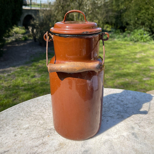 Emaille melkbus met deksel - Bamestra Curiosa