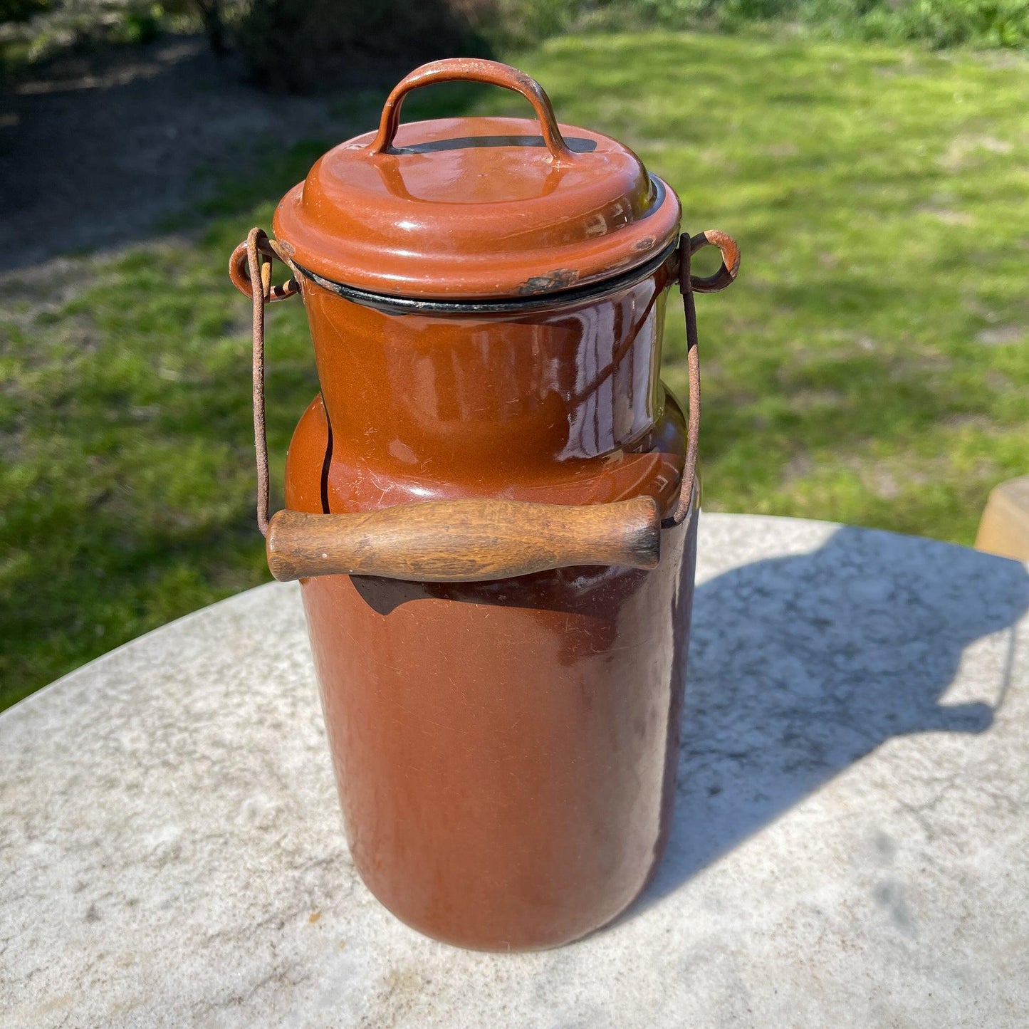 Emaille melkbus met deksel - Bamestra Curiosa