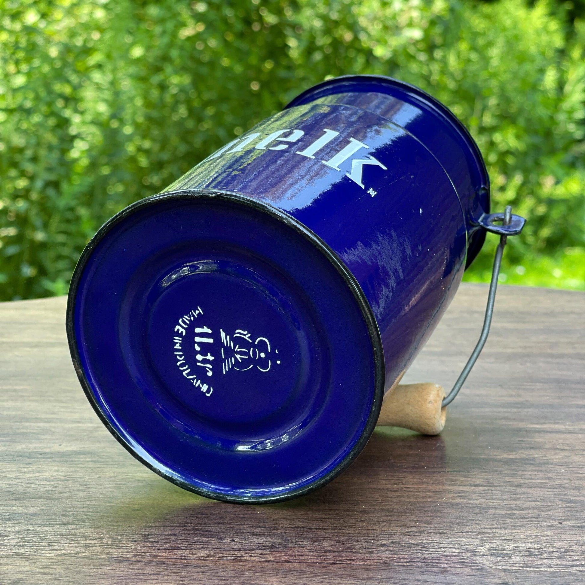 Emaille melkbus met tekst - Bamestra Curiosa