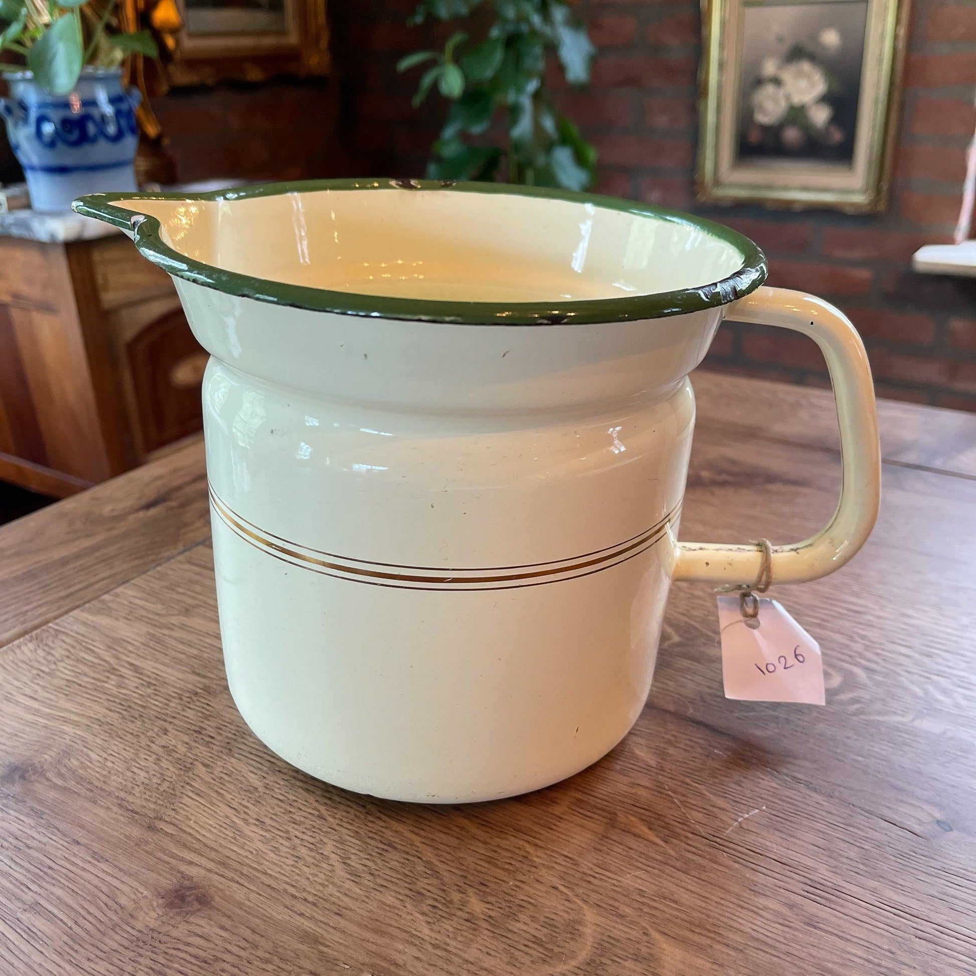 Emaille melkkoker - Bamestra Curiosa