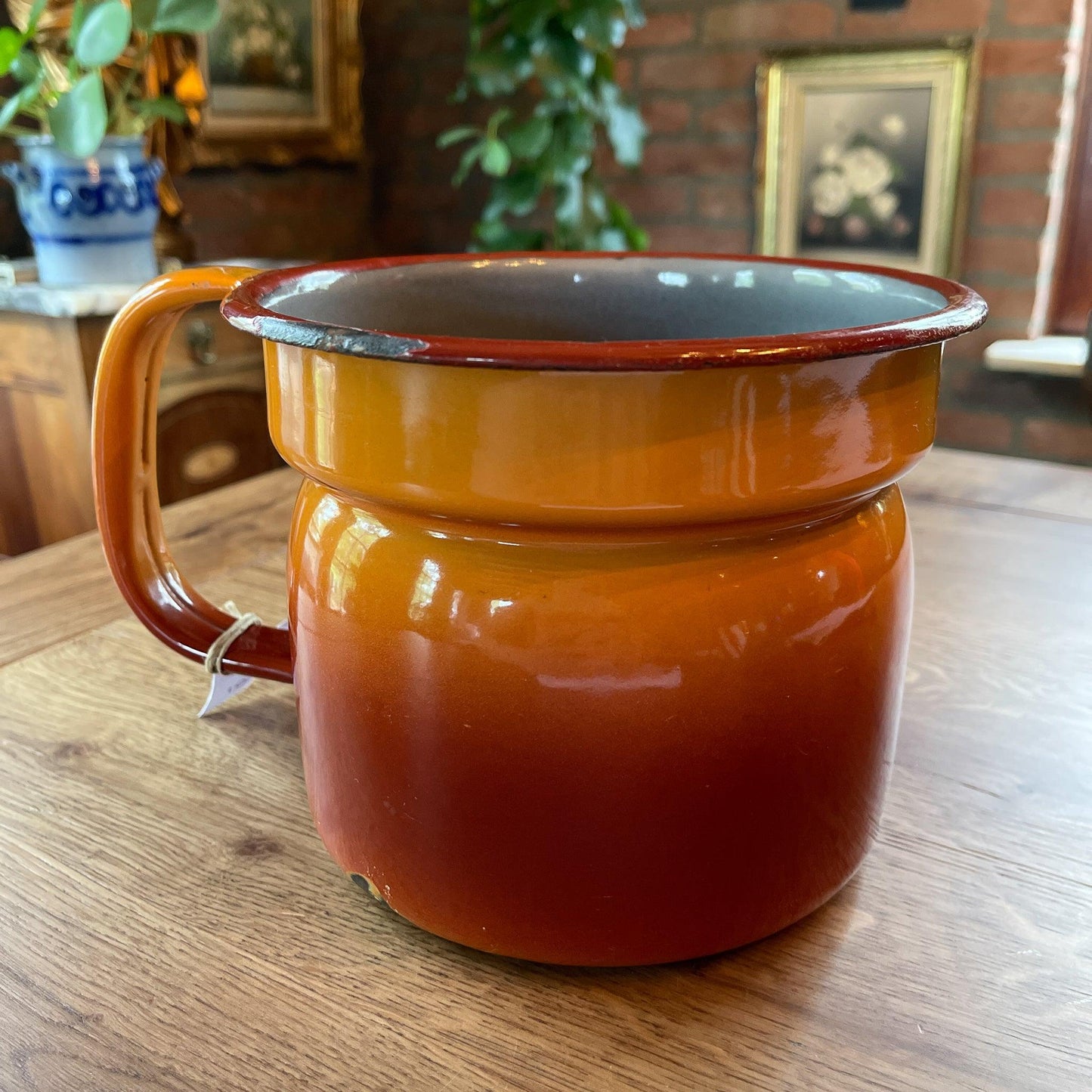 Emaille melkkoker - Bamestra Curiosa