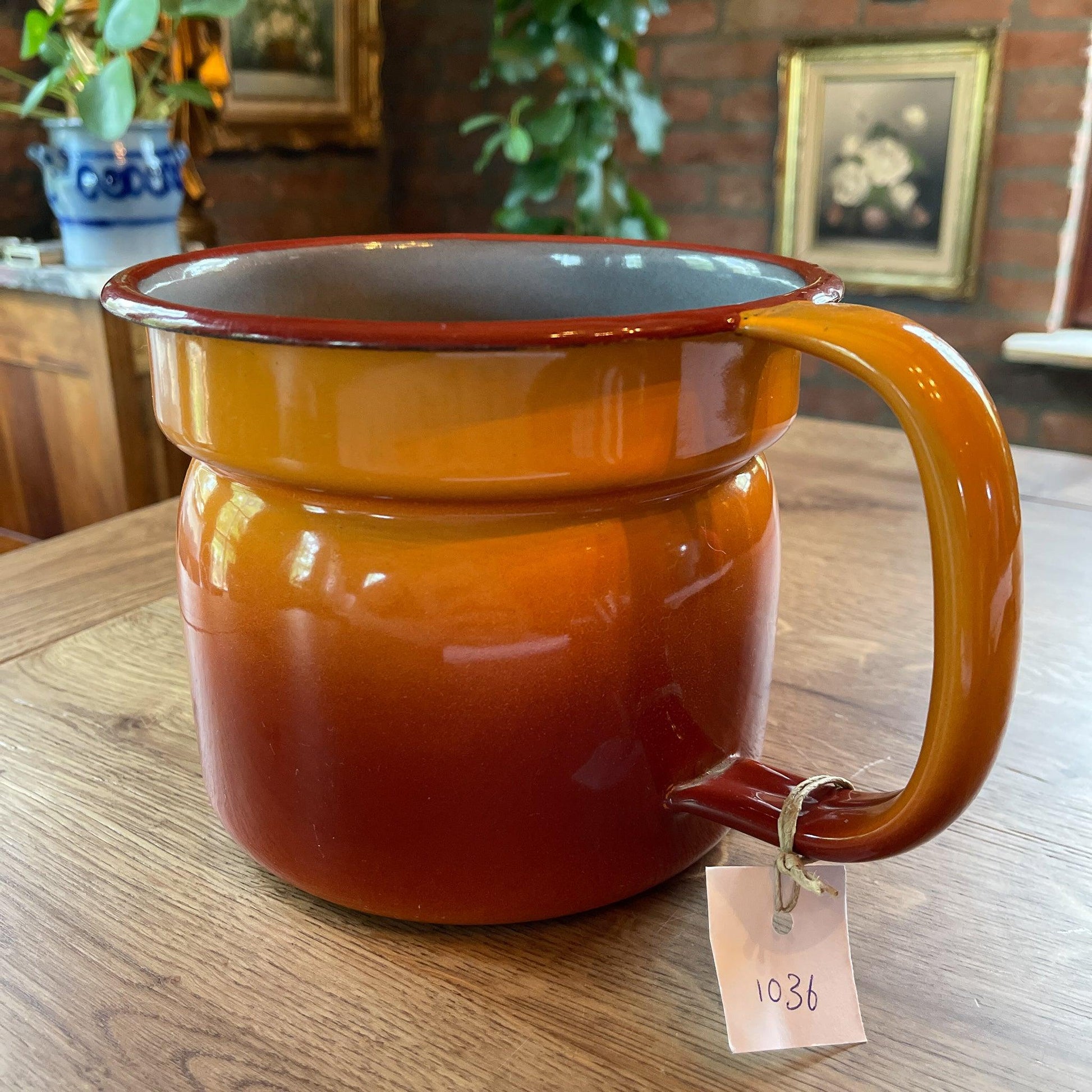 Emaille melkkoker - Bamestra Curiosa