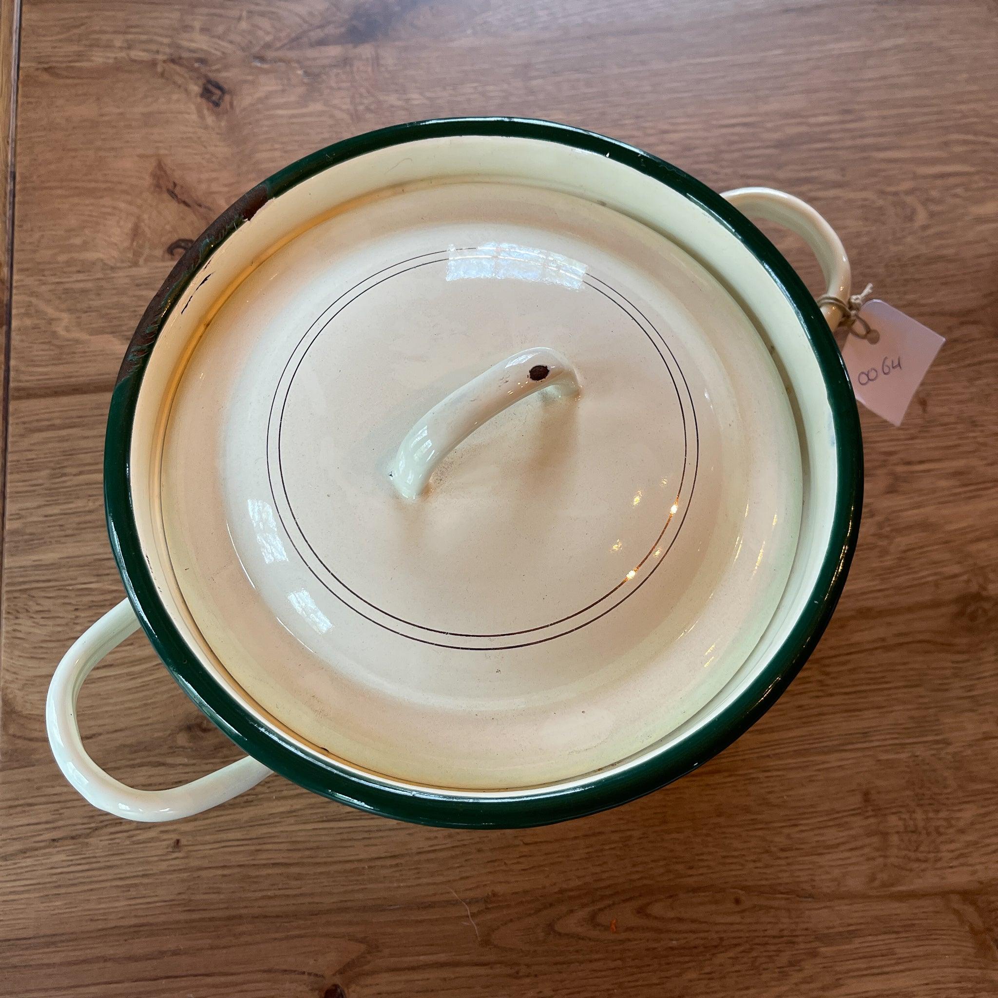 Emaille pan met deksel - The Collectionist