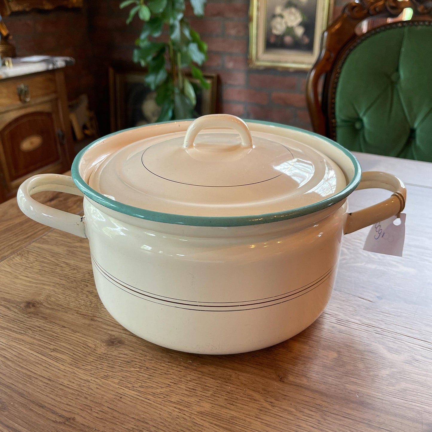 Emaille pan met deksel - Bamestra Curiosa