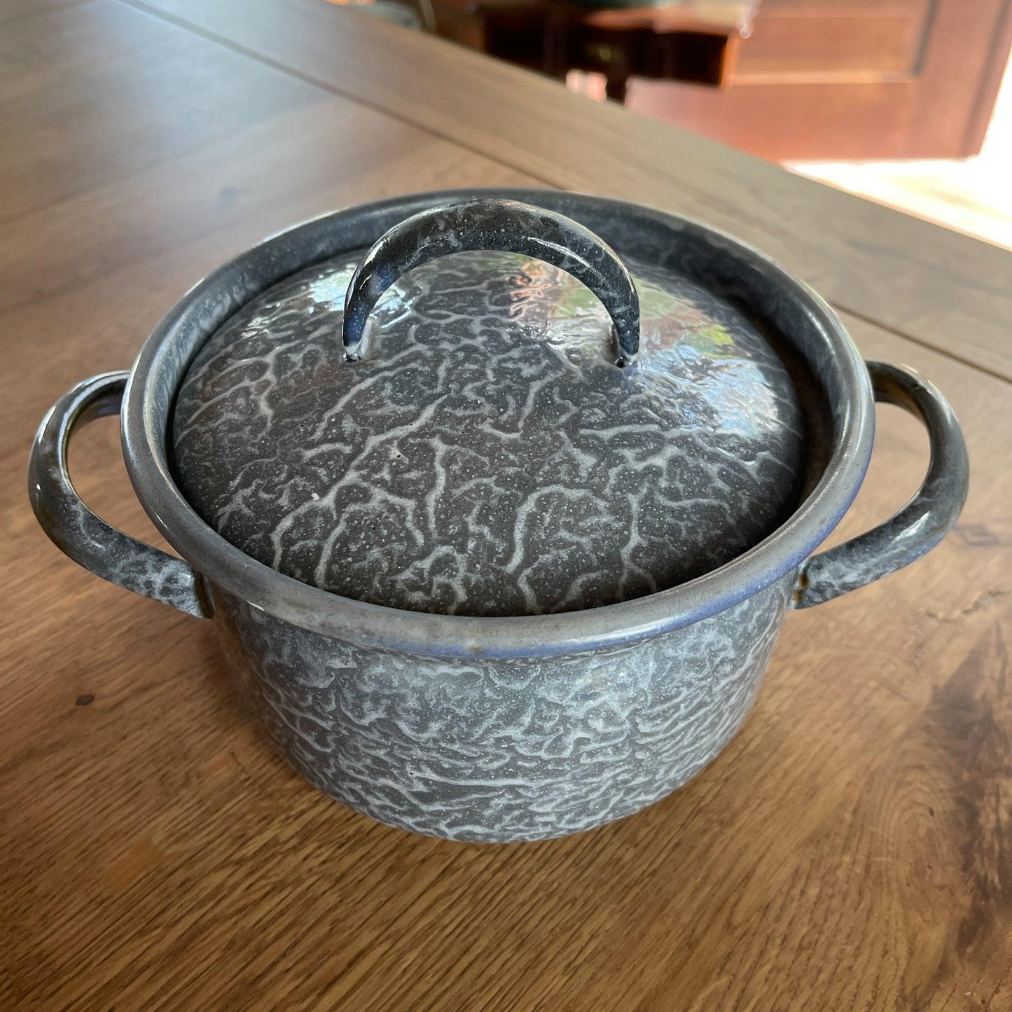 Emaille pan met deksel - Bamestra Curiosa