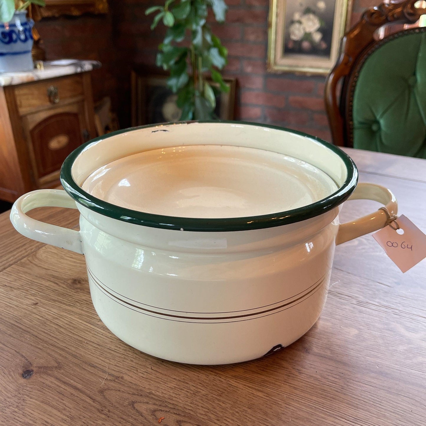 Emaille pan met deksel - Bamestra Curiosa