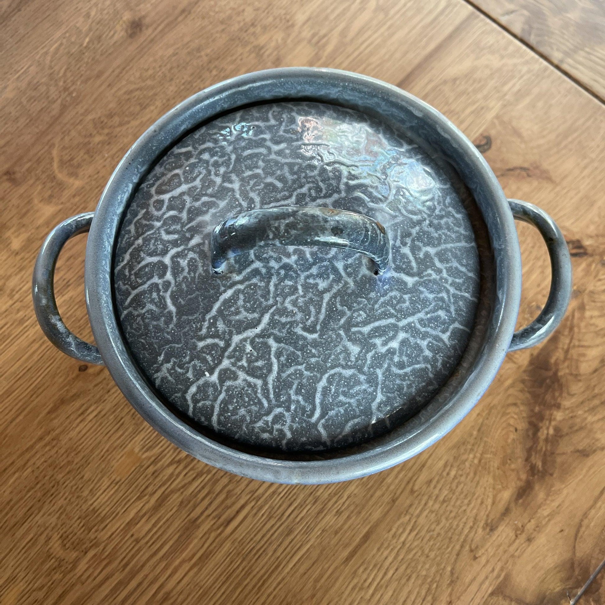 Emaille pan met deksel - Bamestra Curiosa