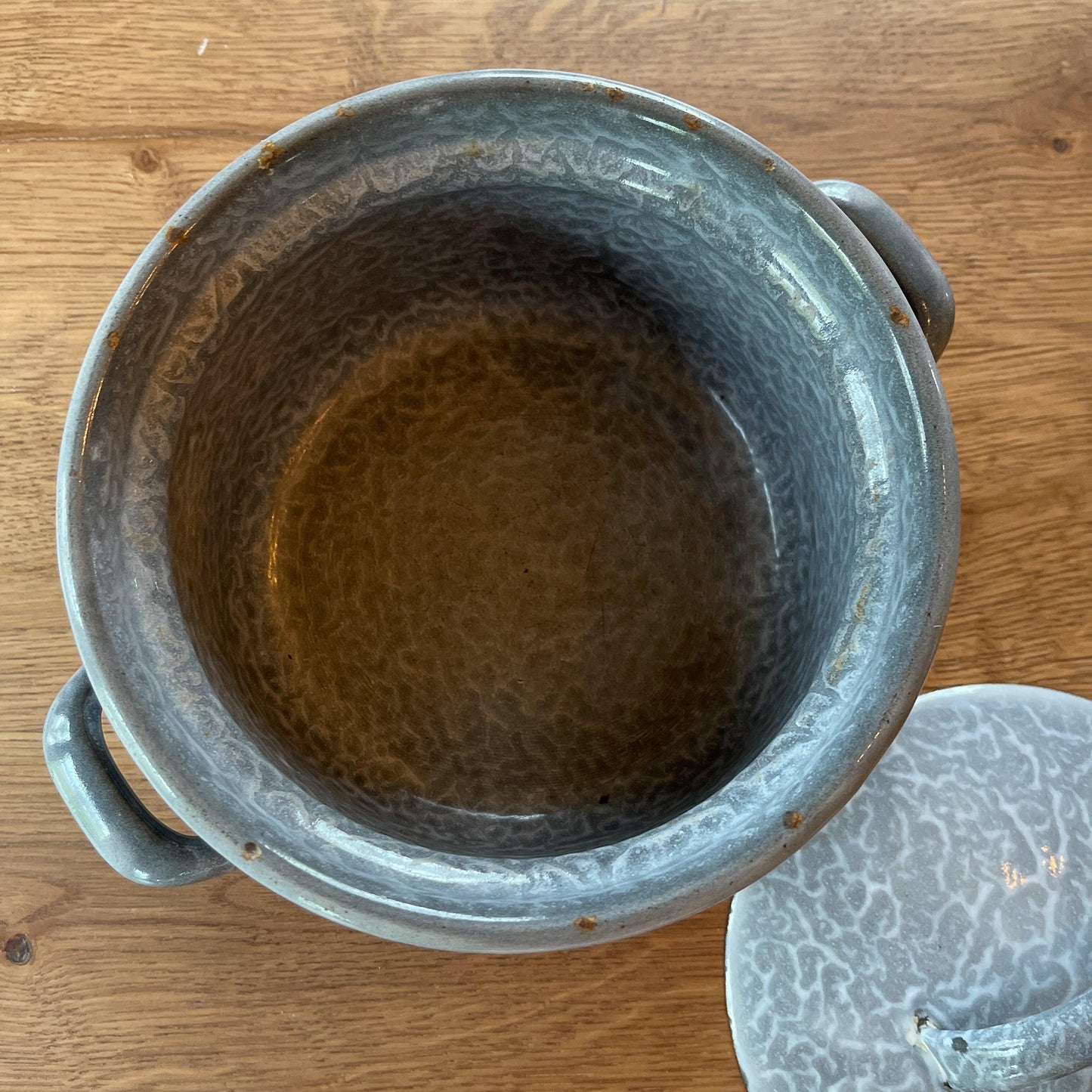 Emaille pan met deksel - Bamestra Curiosa