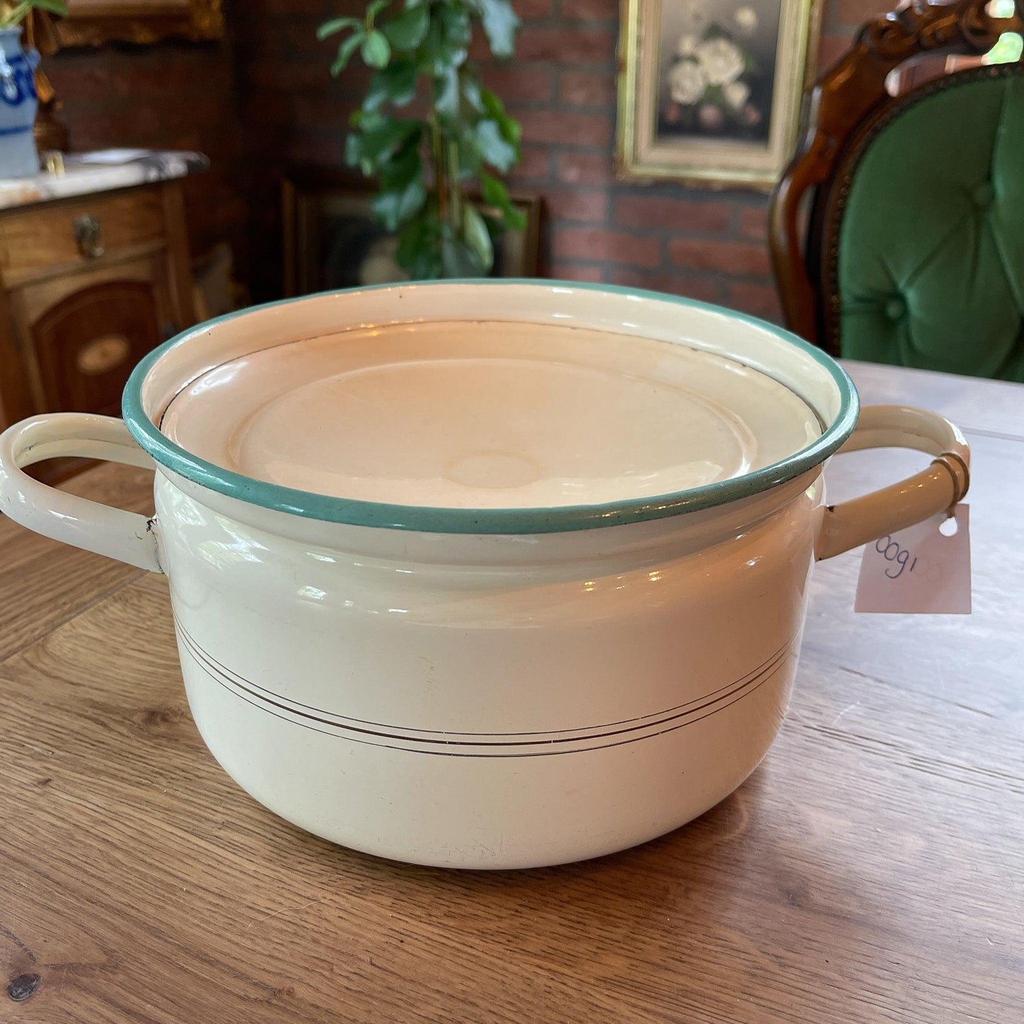 Emaille pan met deksel - Bamestra Curiosa