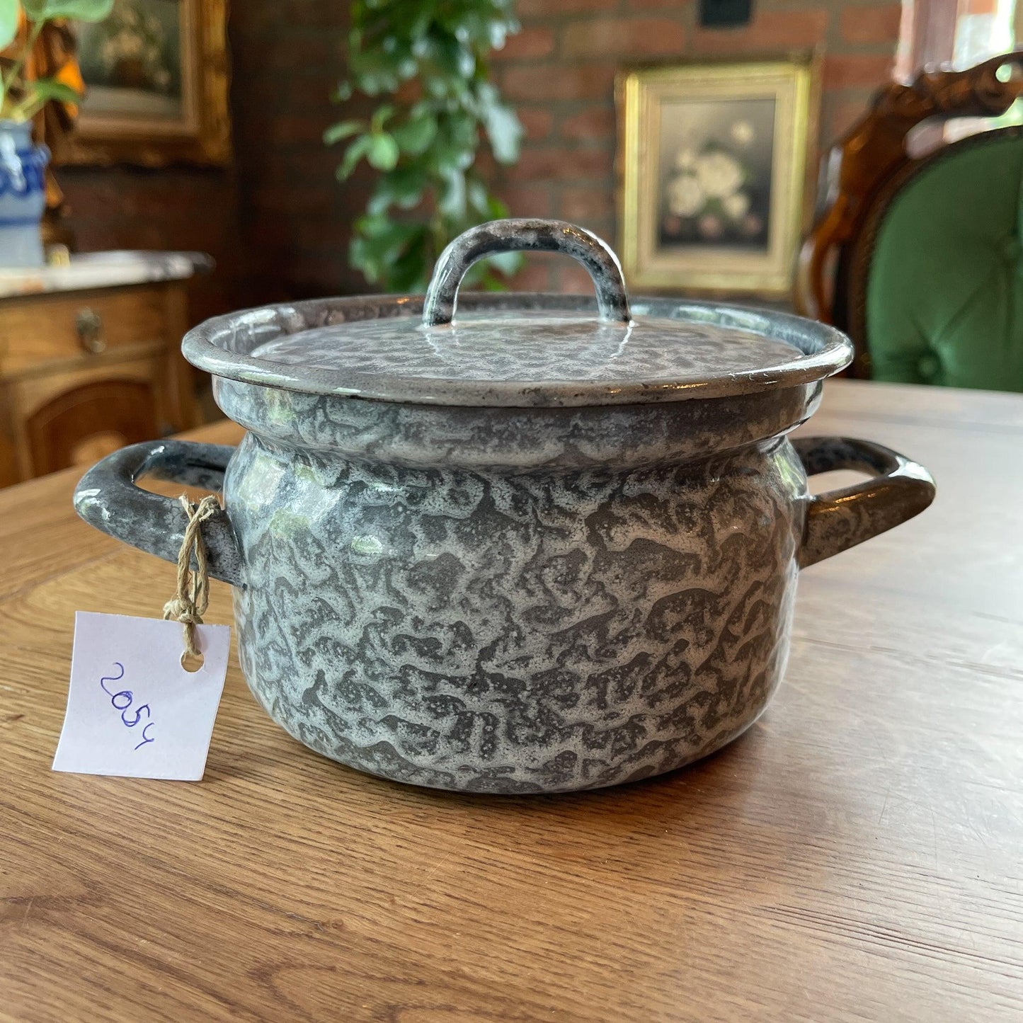 Emaille pannetje met deksel - Bamestra Curiosa