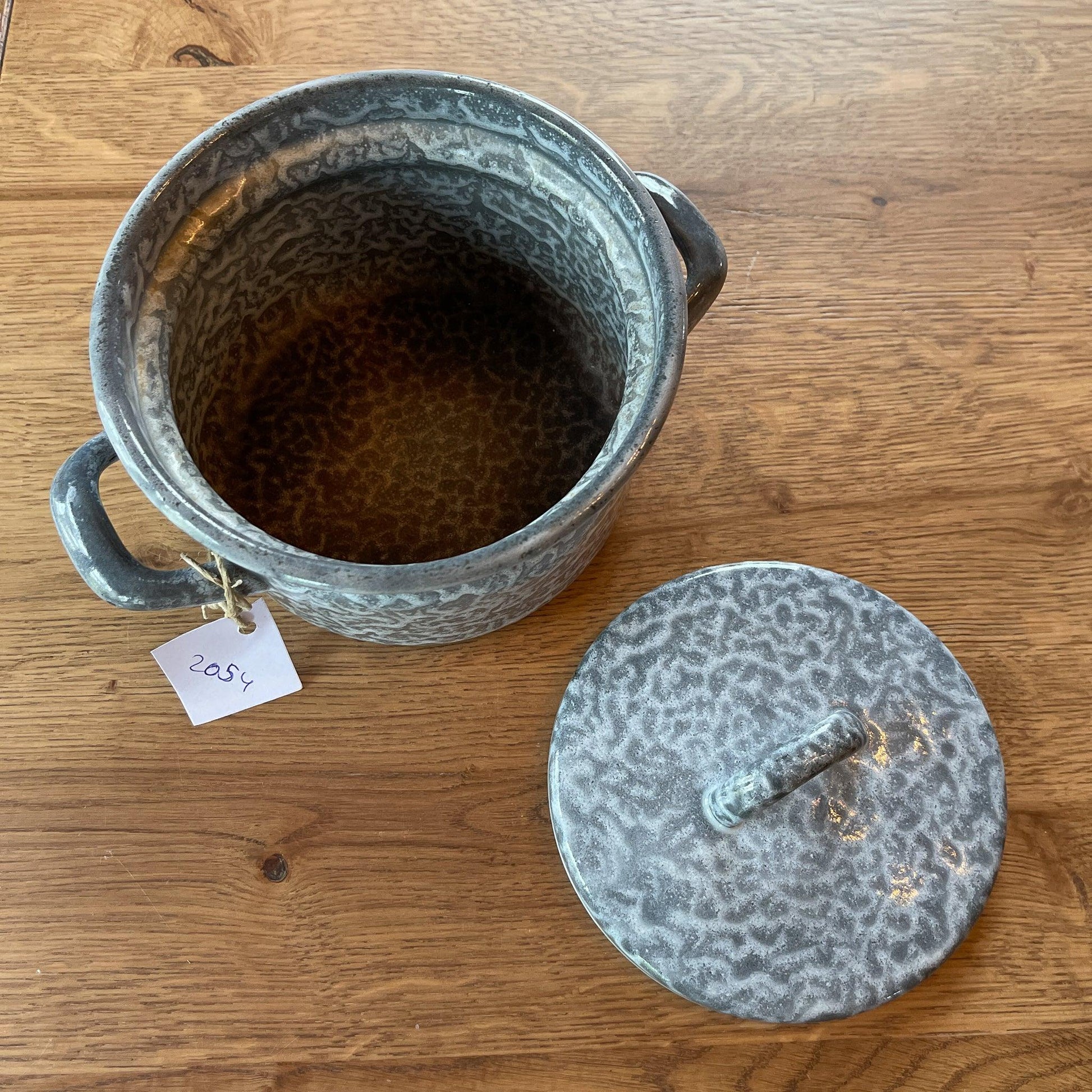 Emaille pannetje met deksel - Bamestra Curiosa