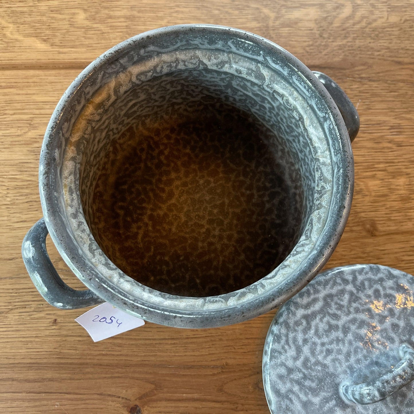 Emaille pannetje met deksel - Bamestra Curiosa