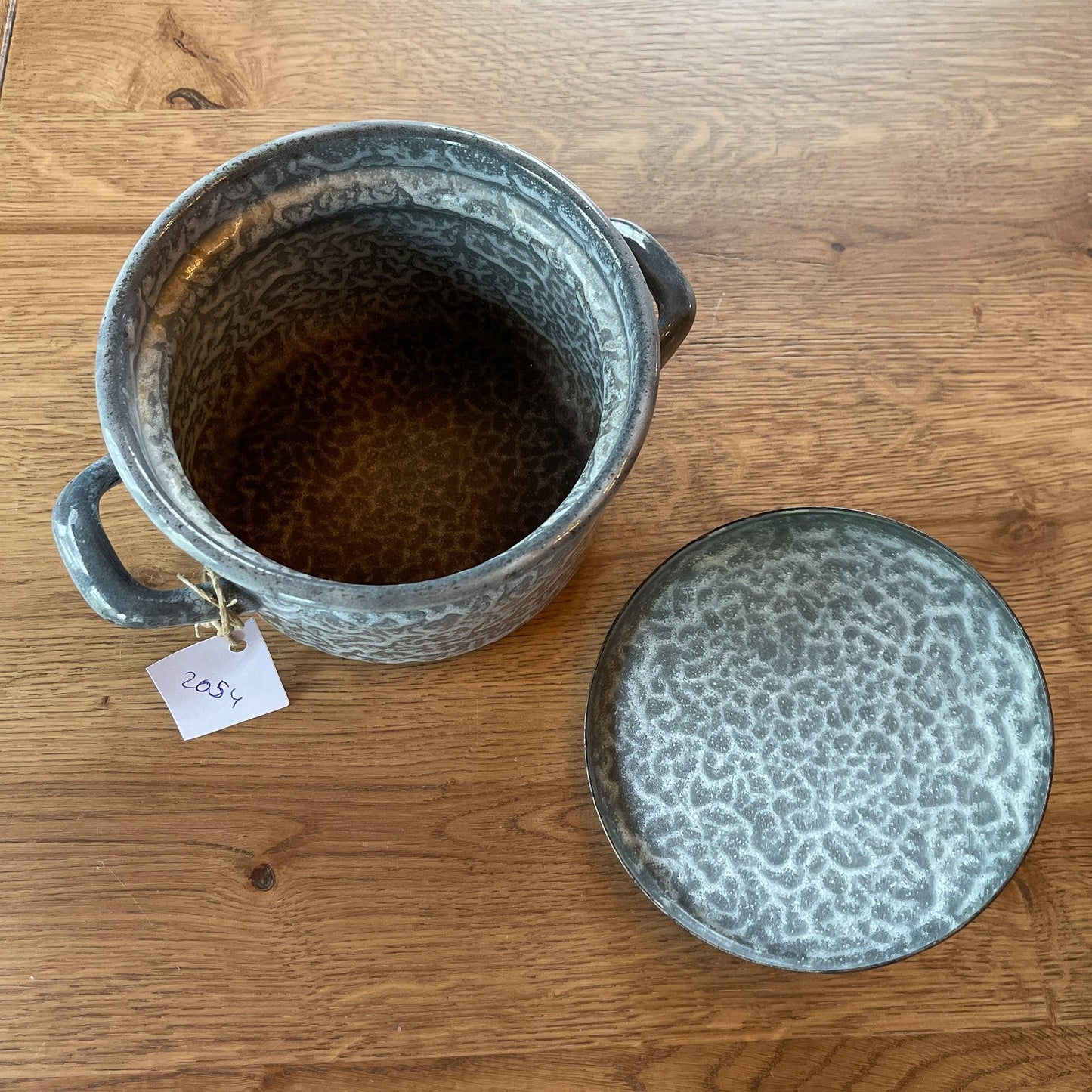 Emaille pannetje met deksel - Bamestra Curiosa