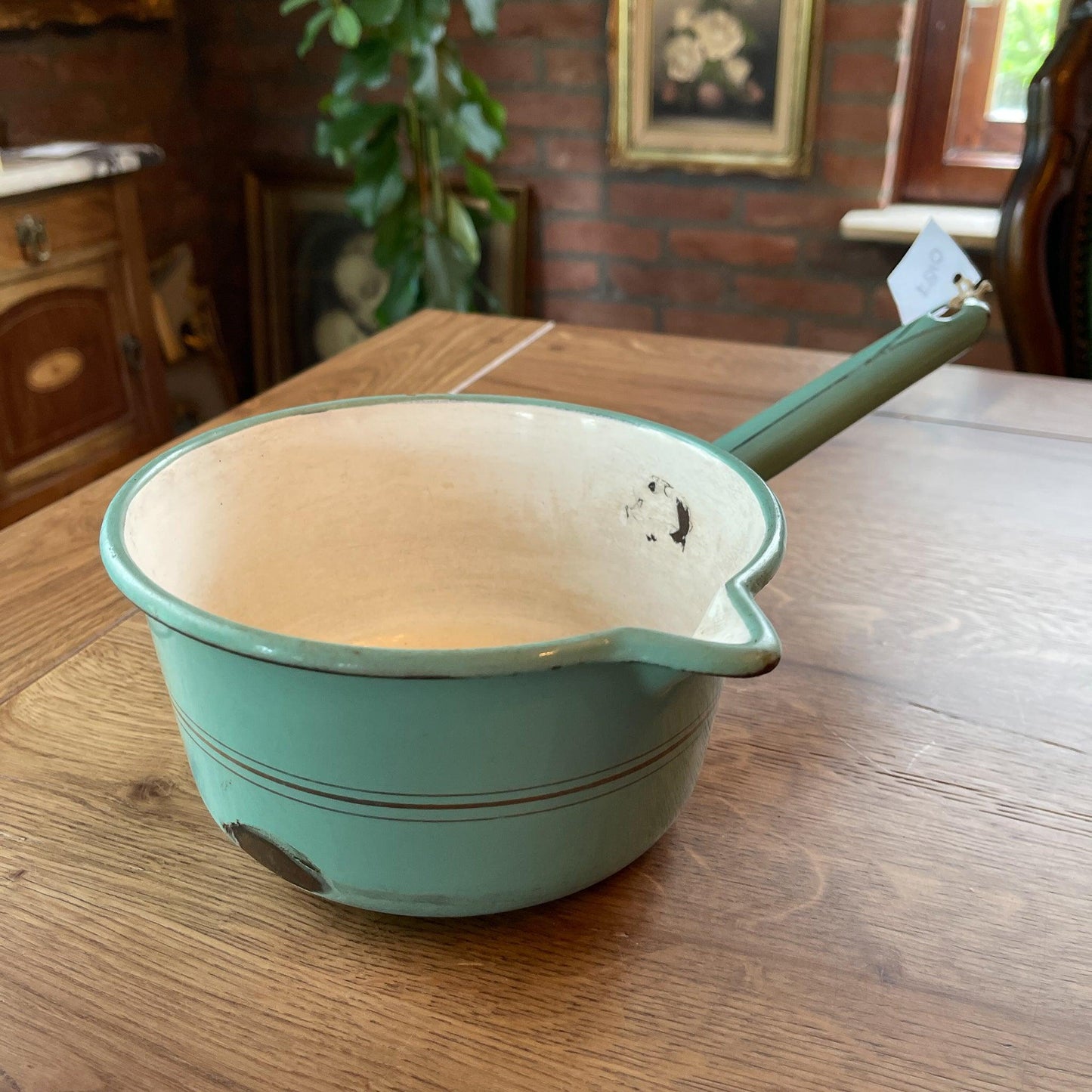 Emaille schenk steelpan - Bamestra Curiosa