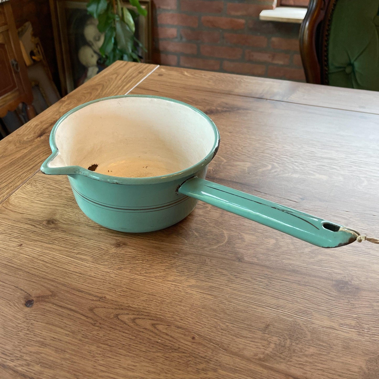 Emaille schenk steelpan - Bamestra Curiosa