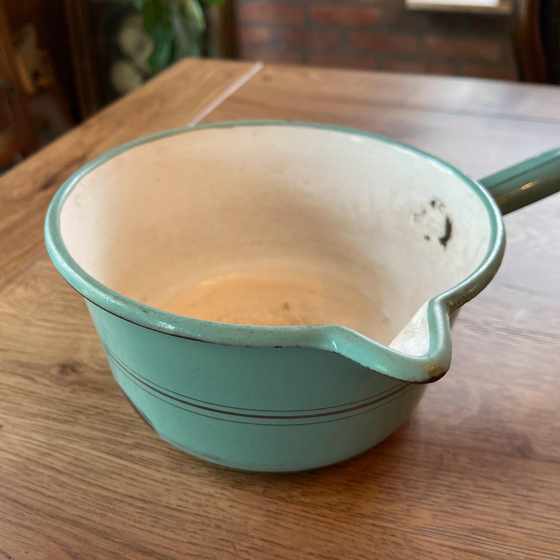 Emaille schenk steelpan - Bamestra Curiosa