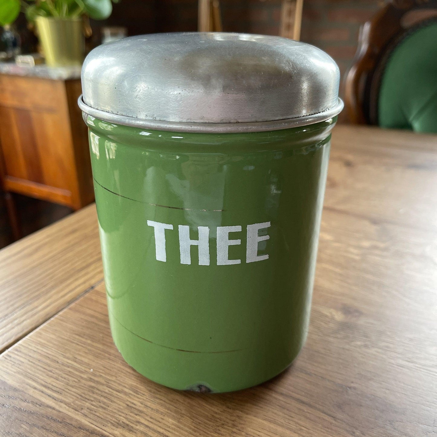 Emaille theebus - Bamestra Curiosa