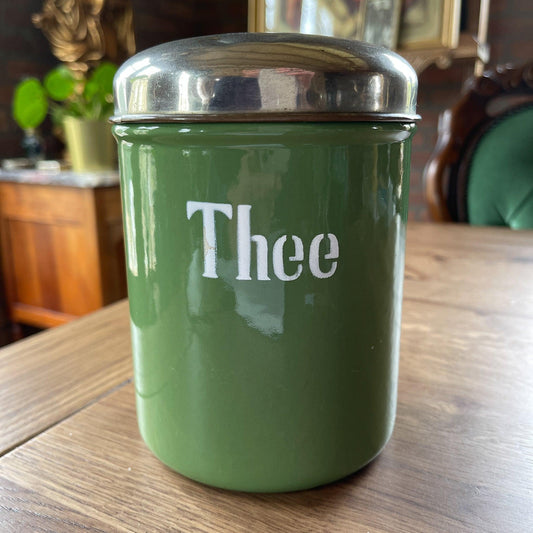 Emaille theebus - Bamestra Curiosa