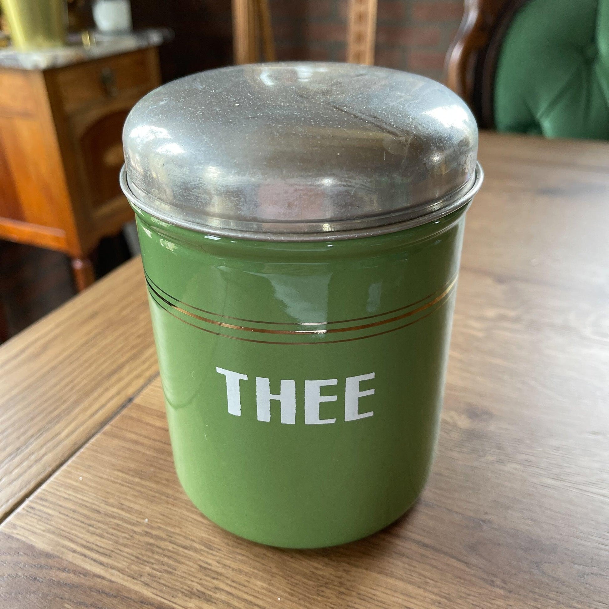 Emaille theebus - Bamestra Curiosa