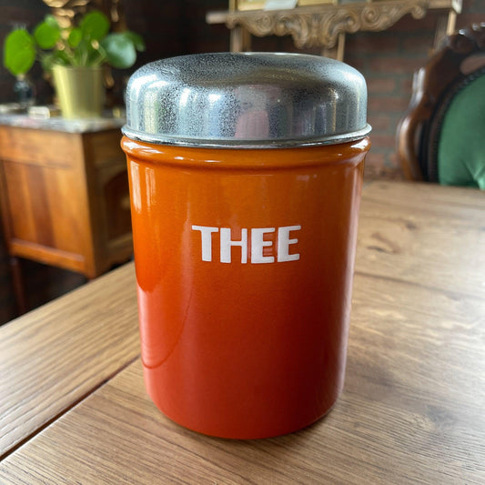 Emaille theebus - Bamestra Curiosa