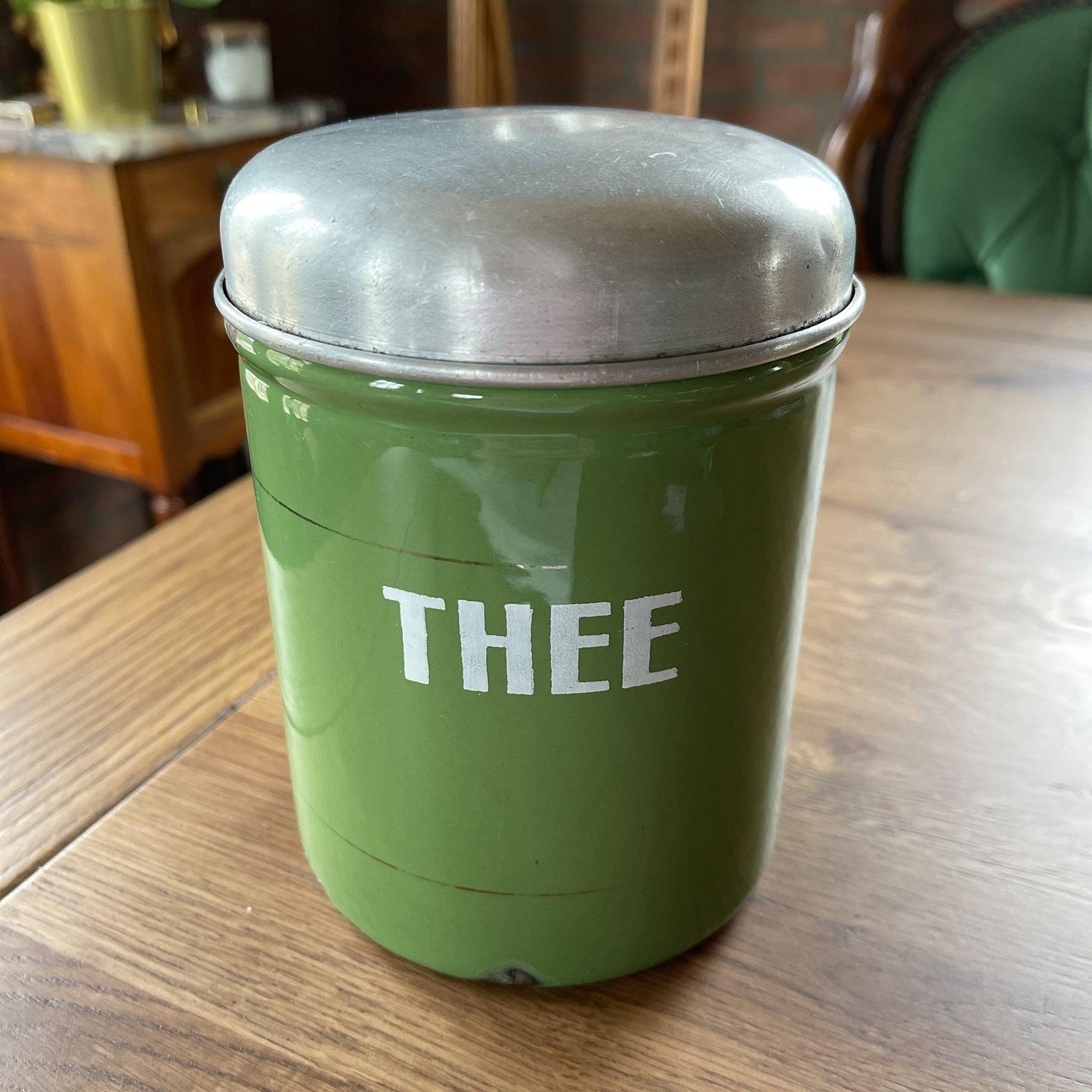 Emaille theebus - Bamestra Curiosa