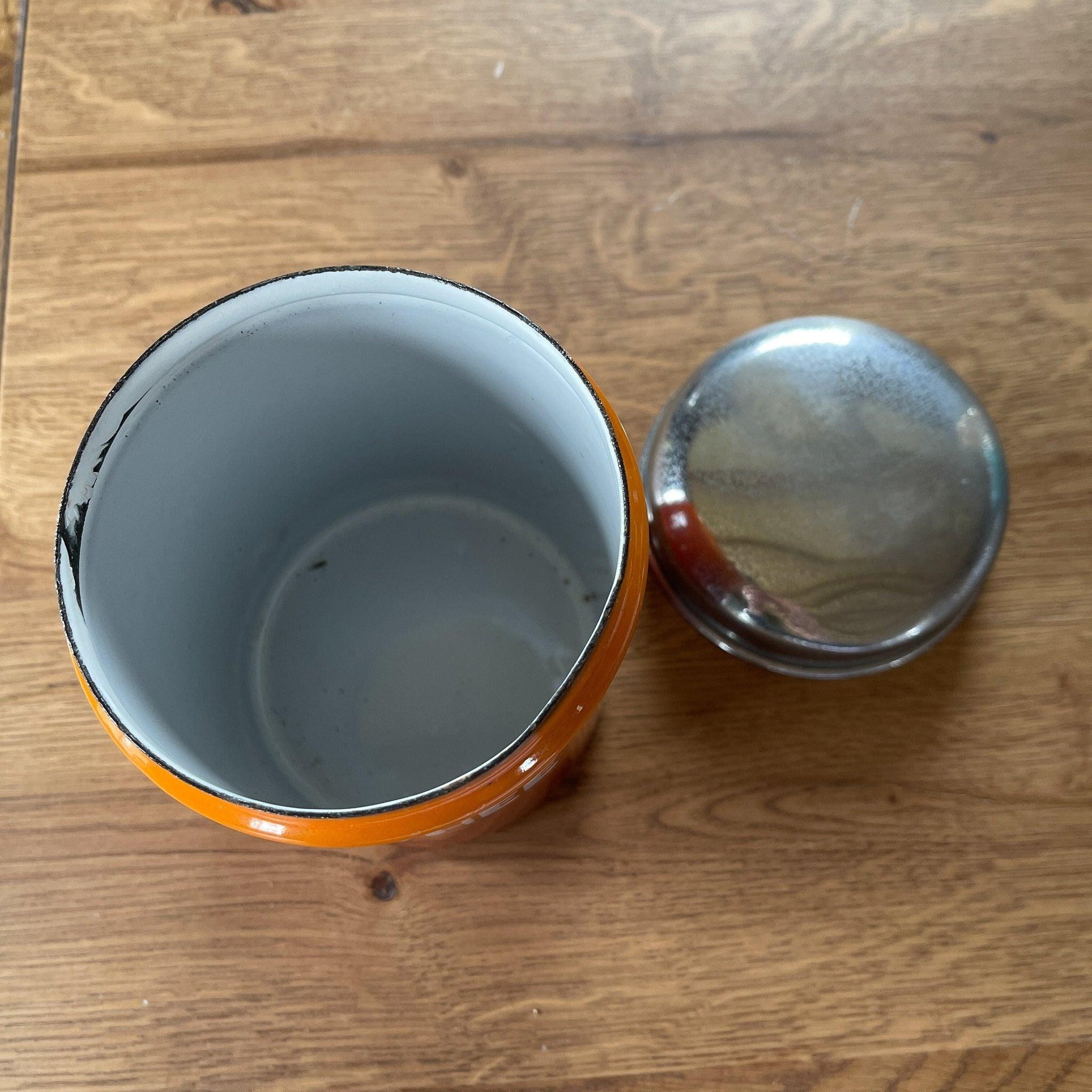 Emaille theebus - Bamestra Curiosa