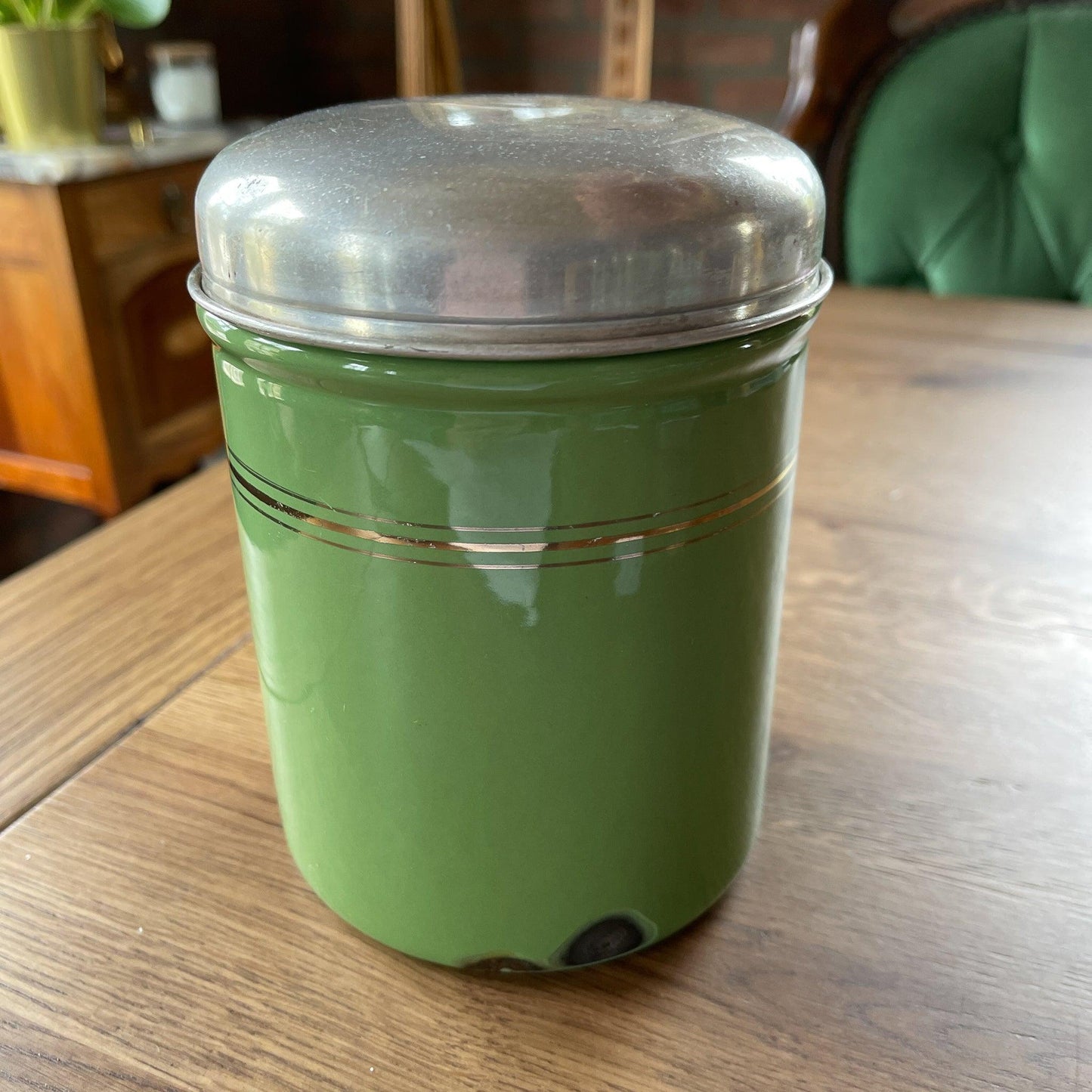 Emaille theebus - Bamestra Curiosa