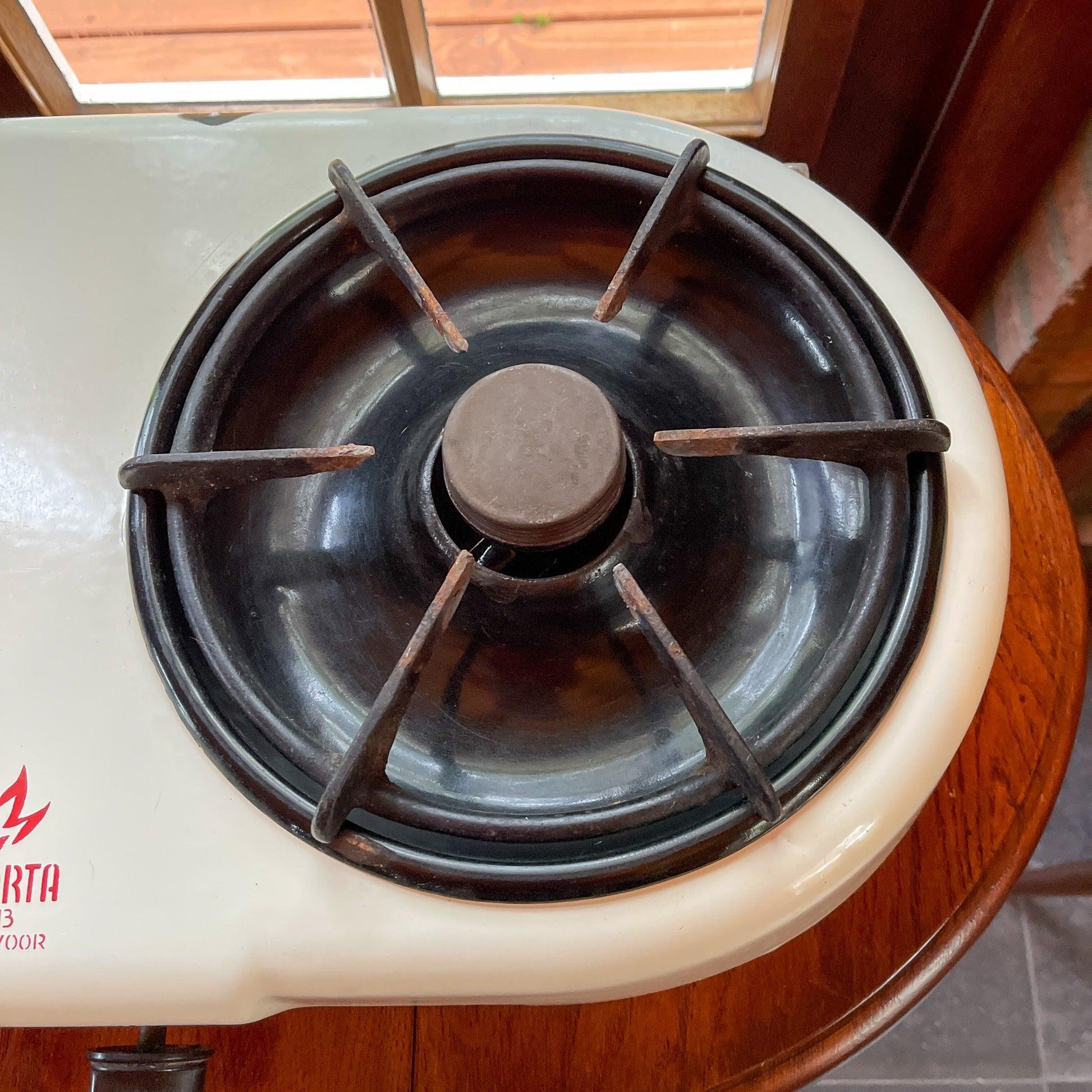 Emaille tweepits gasstel van Comforta - Bamestra Curiosa