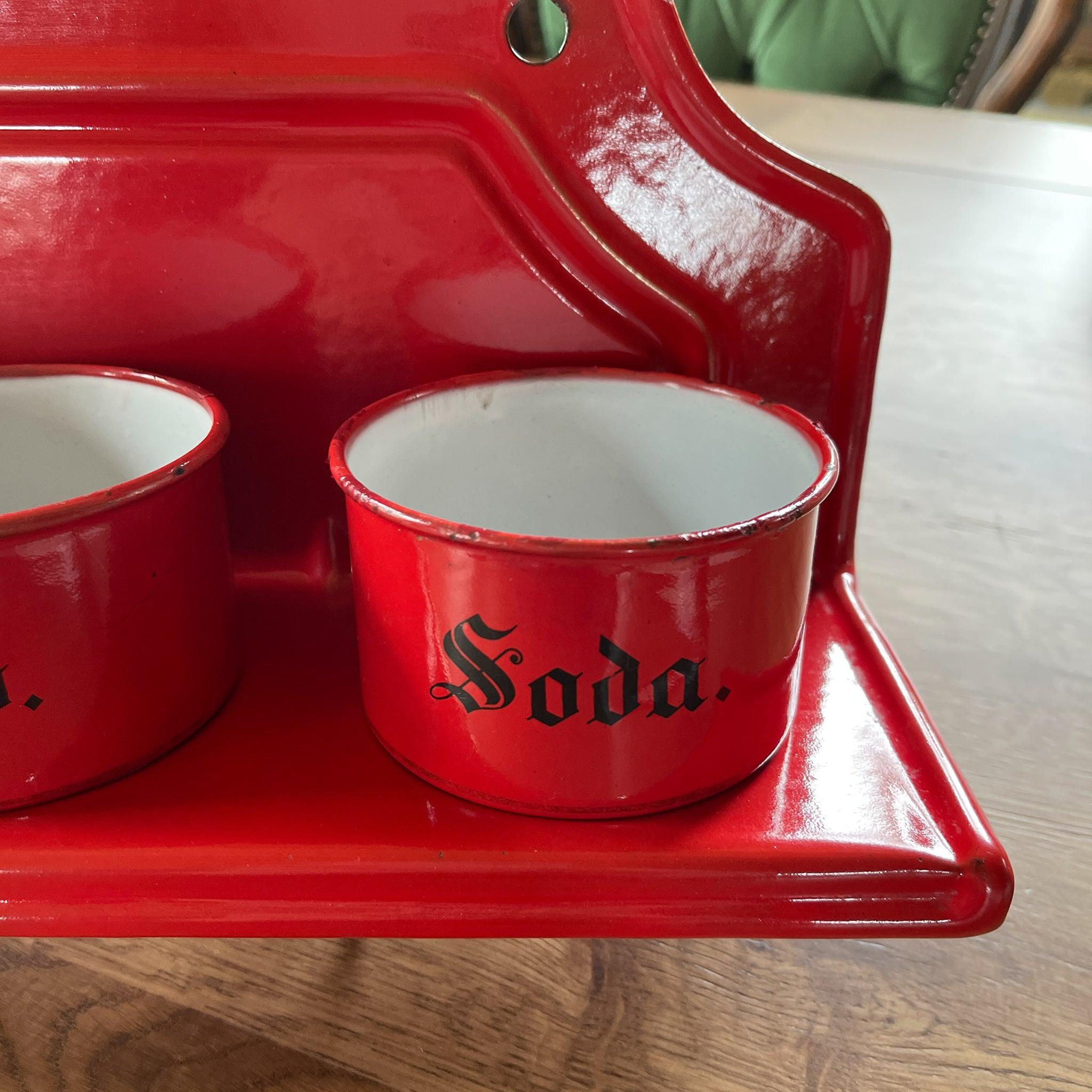 Emaille zand zeep en soda rek - The Collectionist
