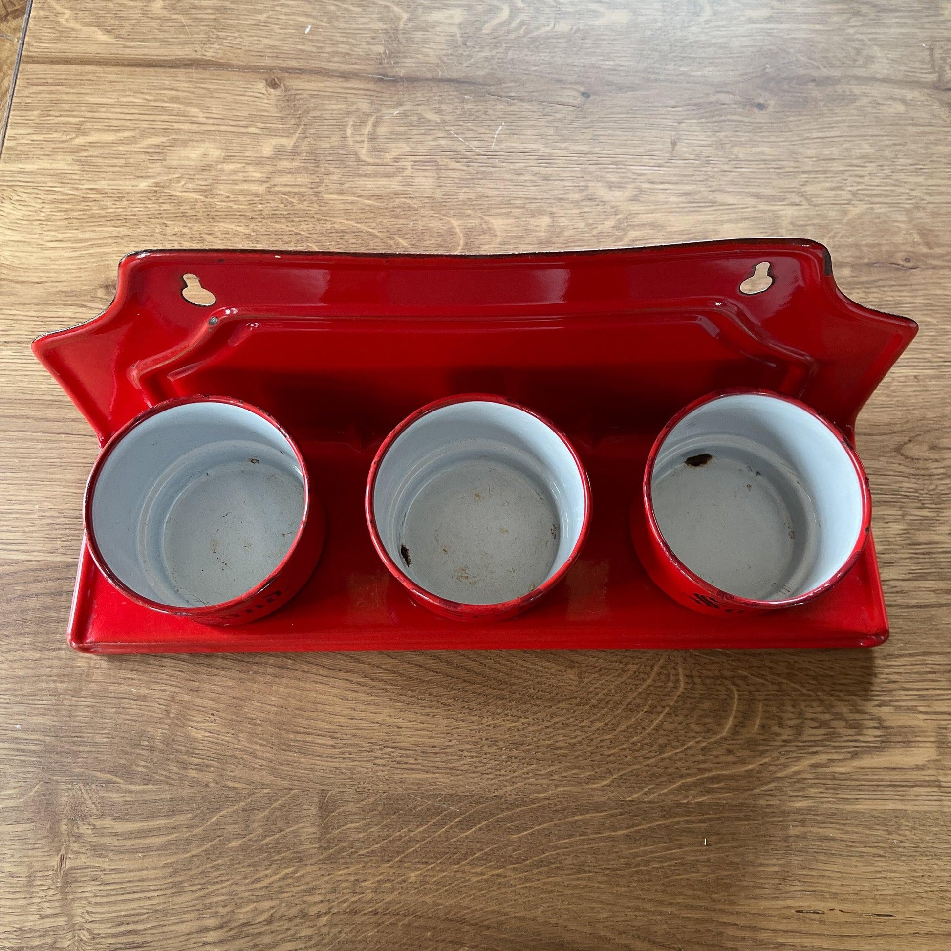 Emaille zand zeep en soda rek - Bamestra Curiosa