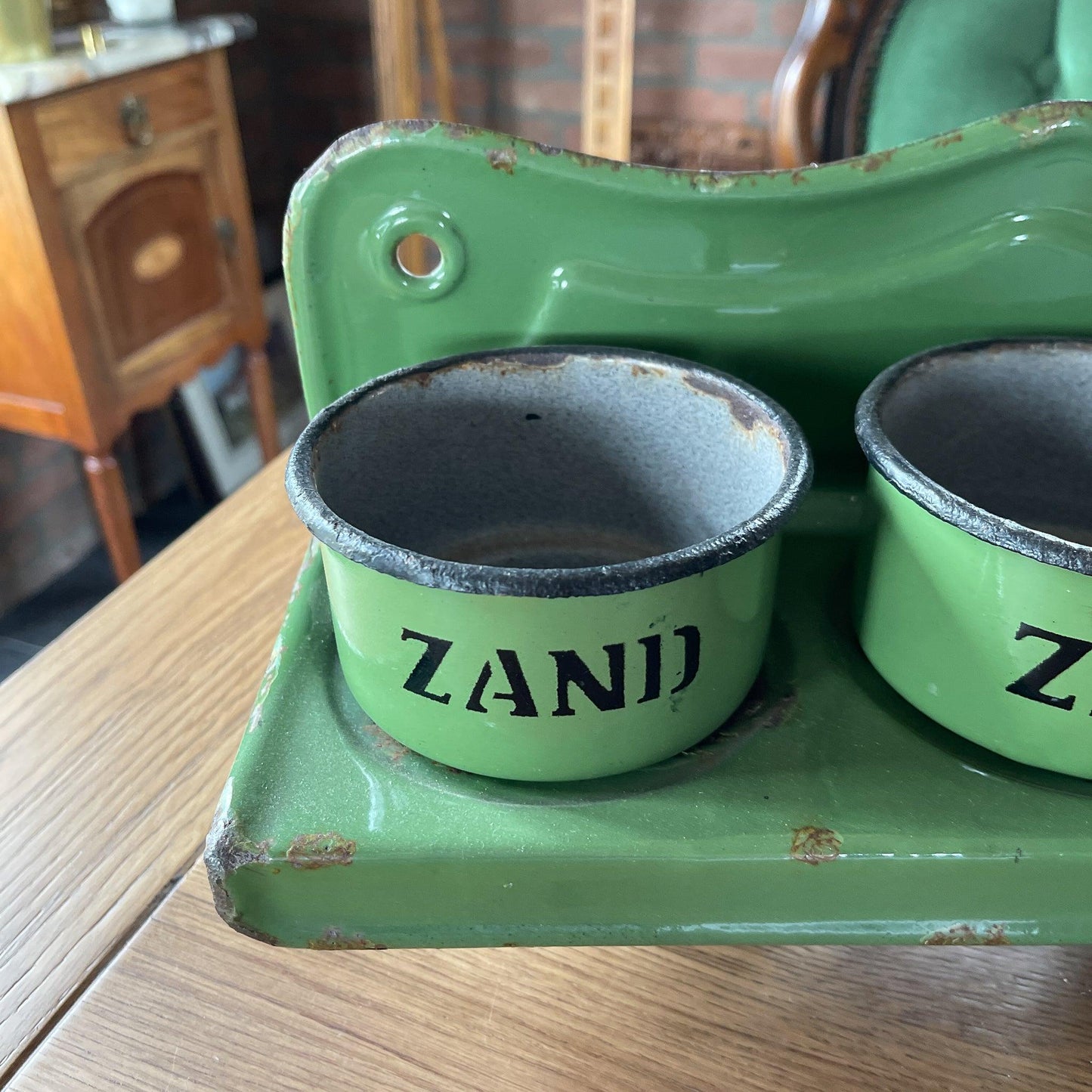 Emaille zand zeep en soda rek - Bamestra Curiosa