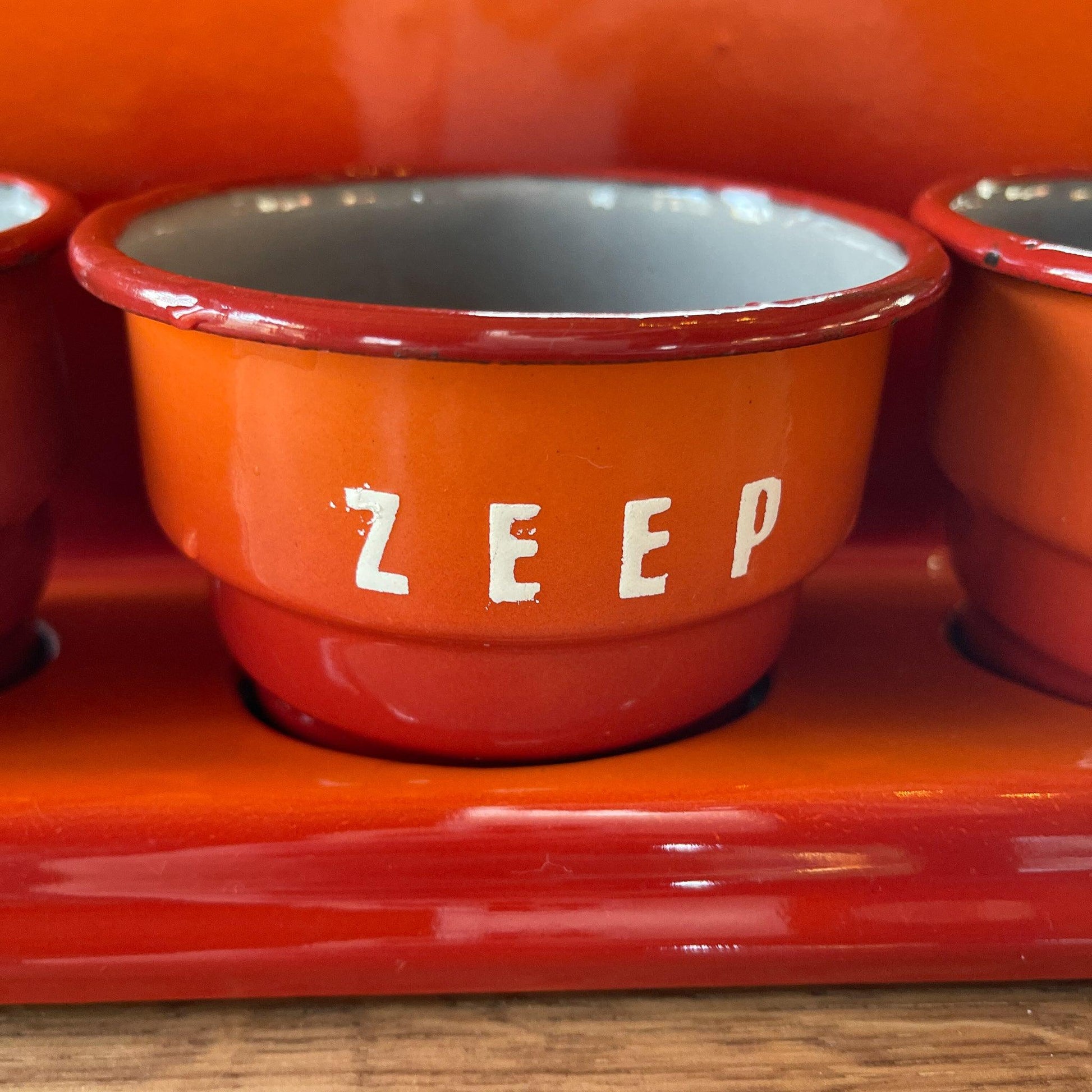 Emaille zand zeep en soda rek - Bamestra Curiosa