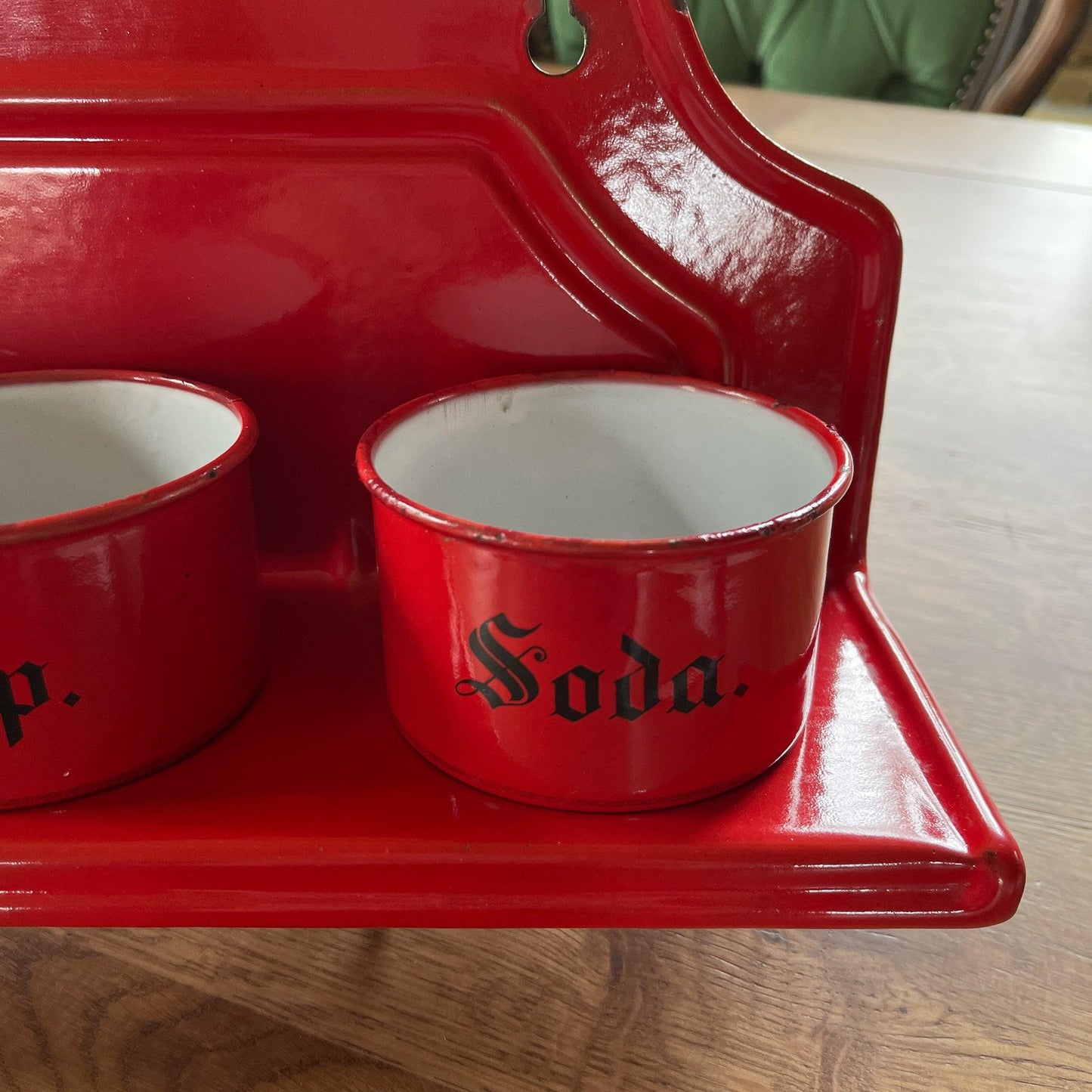 Emaille zand zeep en soda rek - Bamestra Curiosa