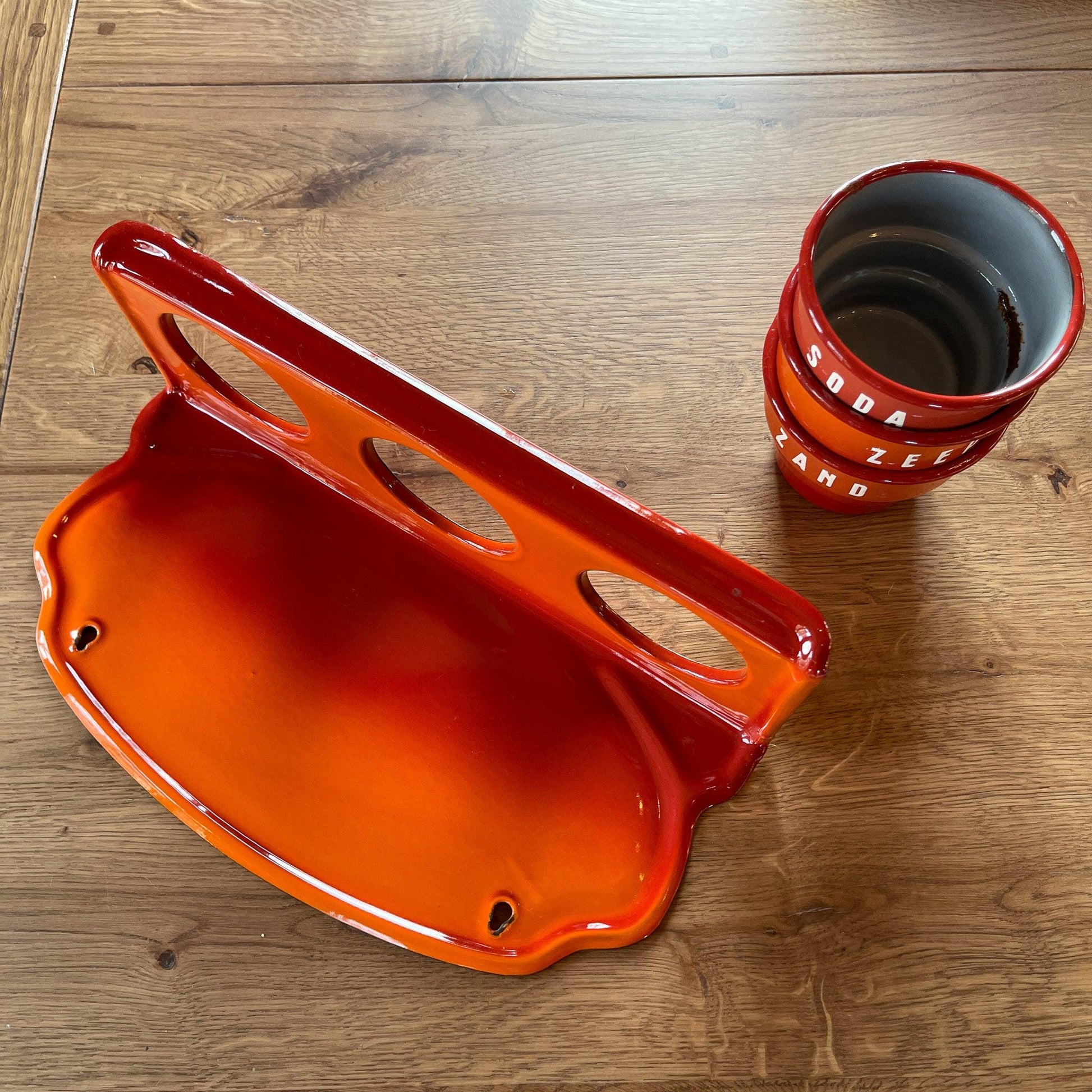 Emaille zand zeep en soda rek - Bamestra Curiosa