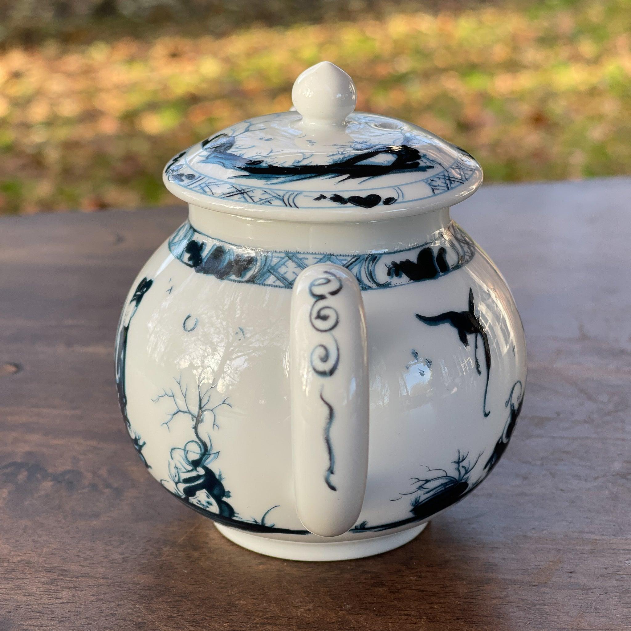 Franklin Mint replica theepot Worcester - The Collectionist