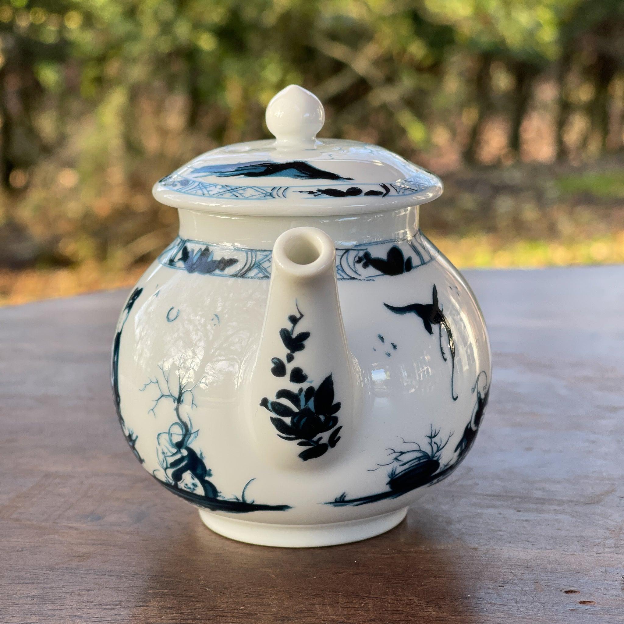 Franklin Mint replica theepot Worcester - The Collectionist