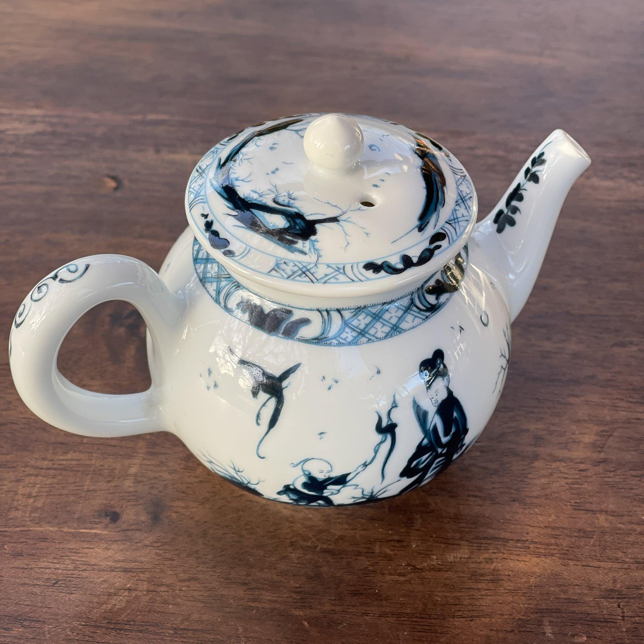 Franklin Mint replica theepot Worcester - The Collectionist