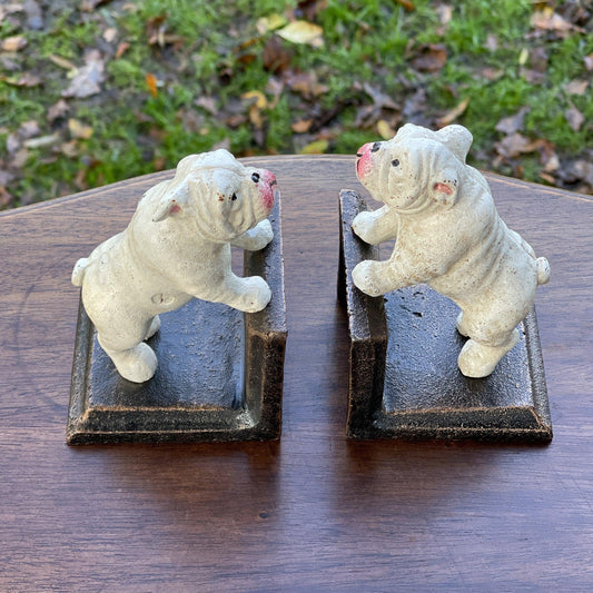 Gietijzeren boekensteunen Bulldogs - Bamestra Curiosa