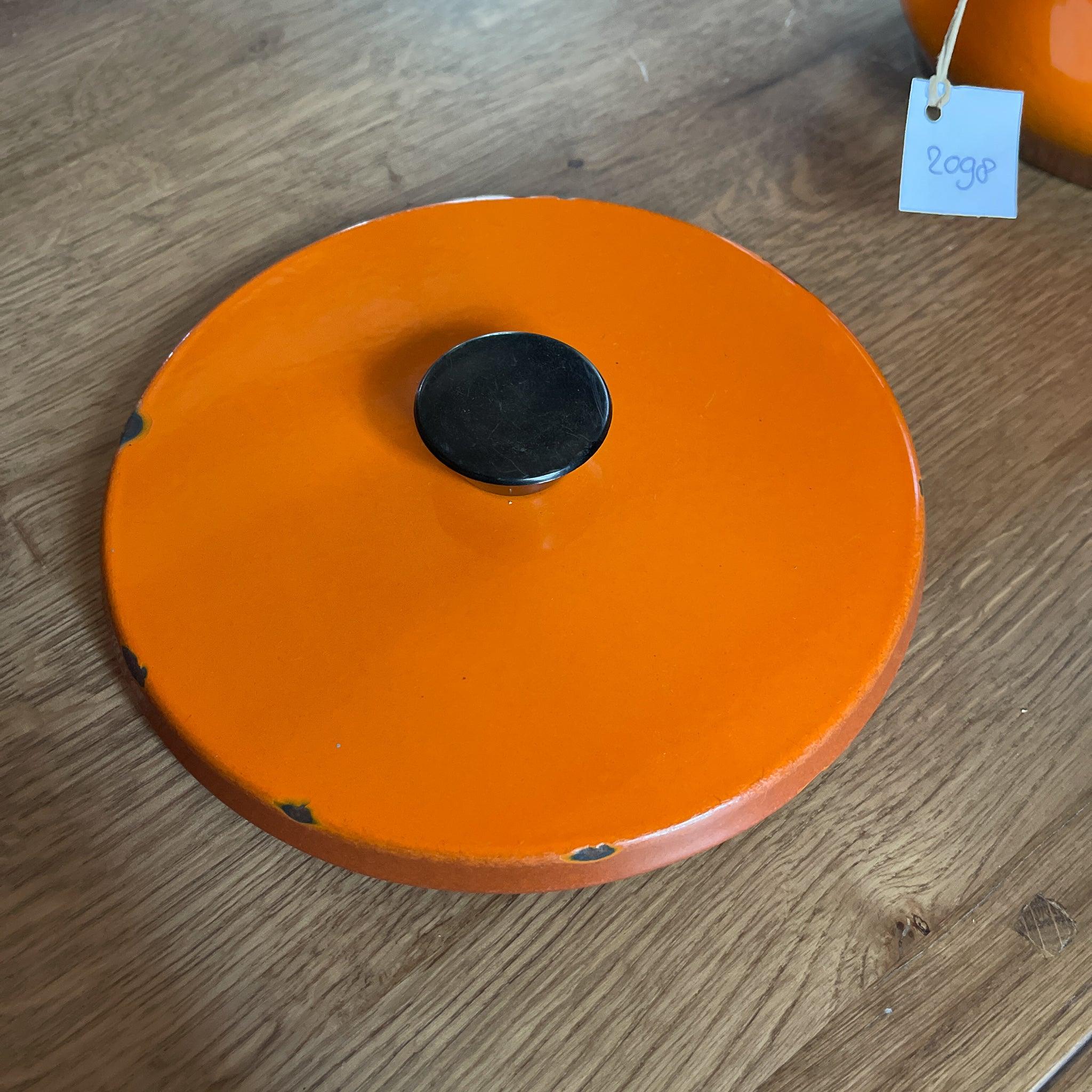 Gietijzeren Emalco braadpan met emaille deksel - The Collectionist
