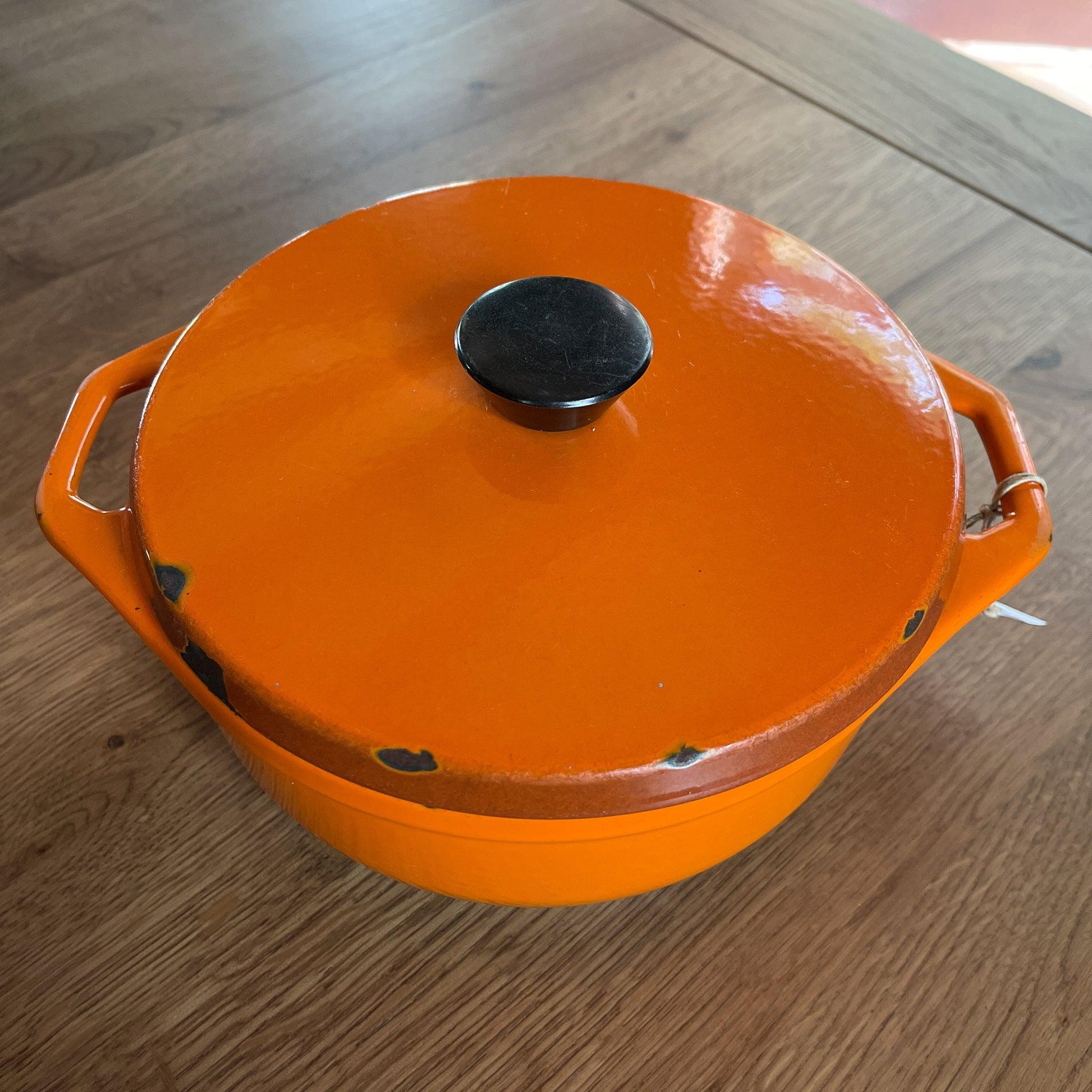 Gietijzeren Emalco braadpan met emaille deksel - Bamestra Curiosa