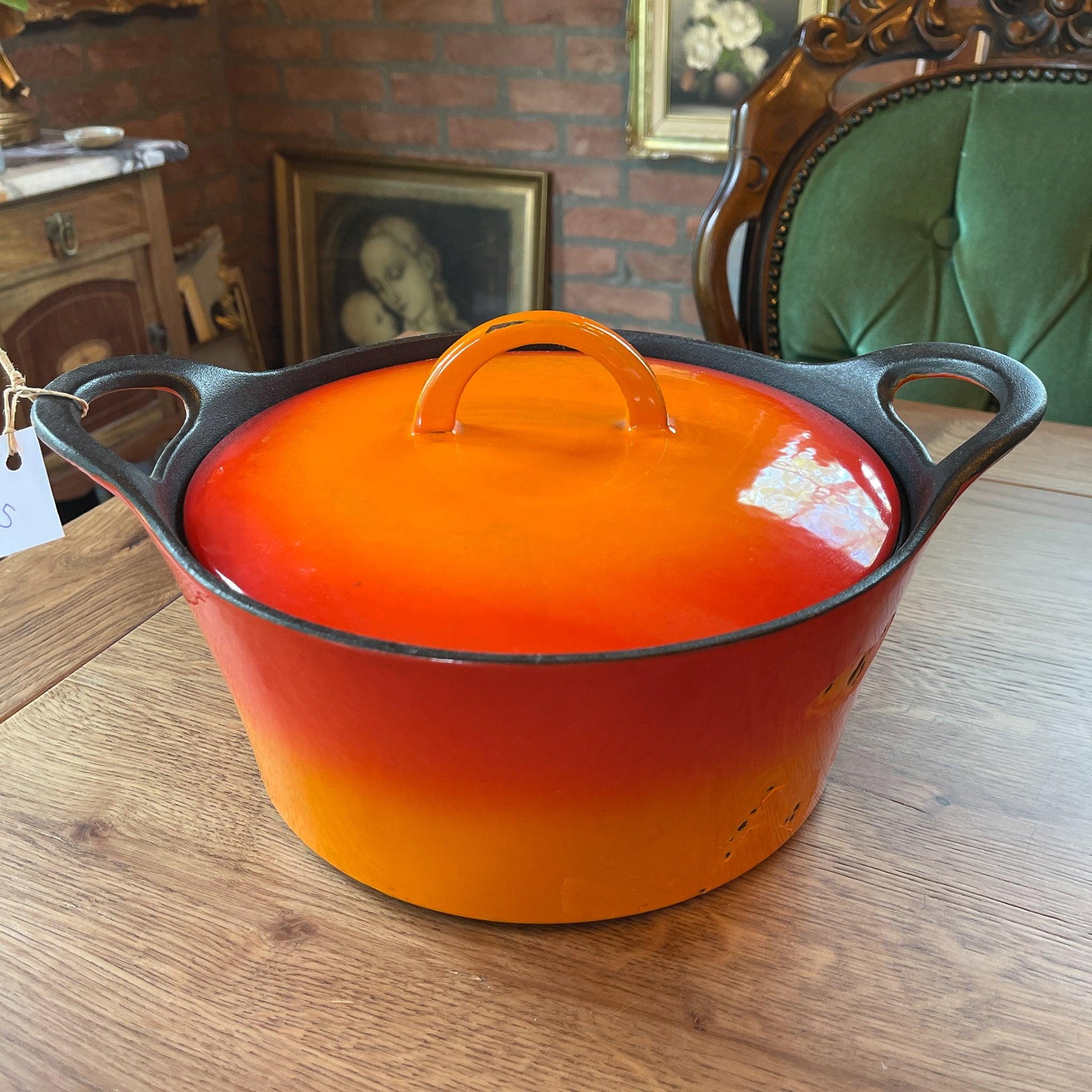 Gietijzeren geëmailleerde braadpan van Hackman - Bamestra Curiosa