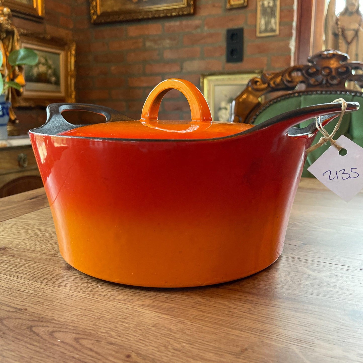 Gietijzeren geëmailleerde braadpan van Hackman - Bamestra Curiosa