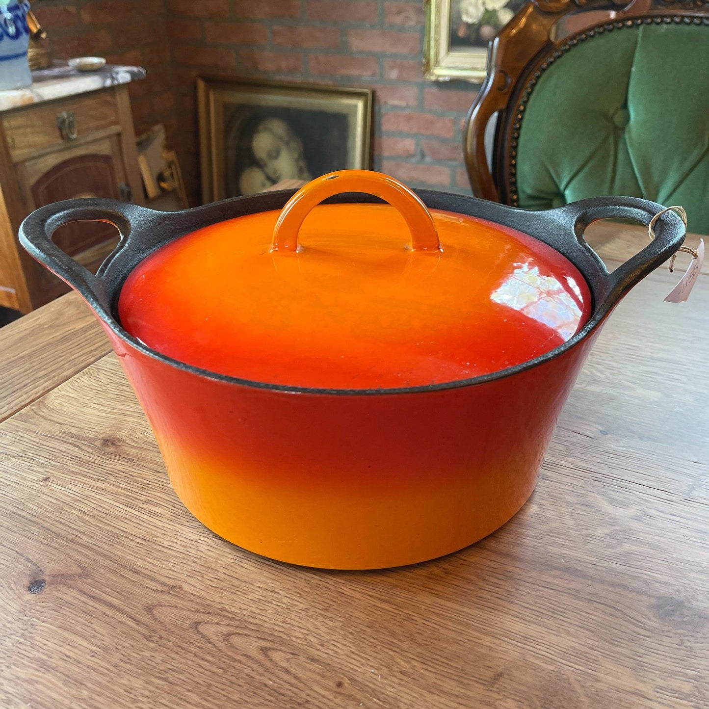 Gietijzeren geëmailleerde braadpan van Hackman - Bamestra Curiosa