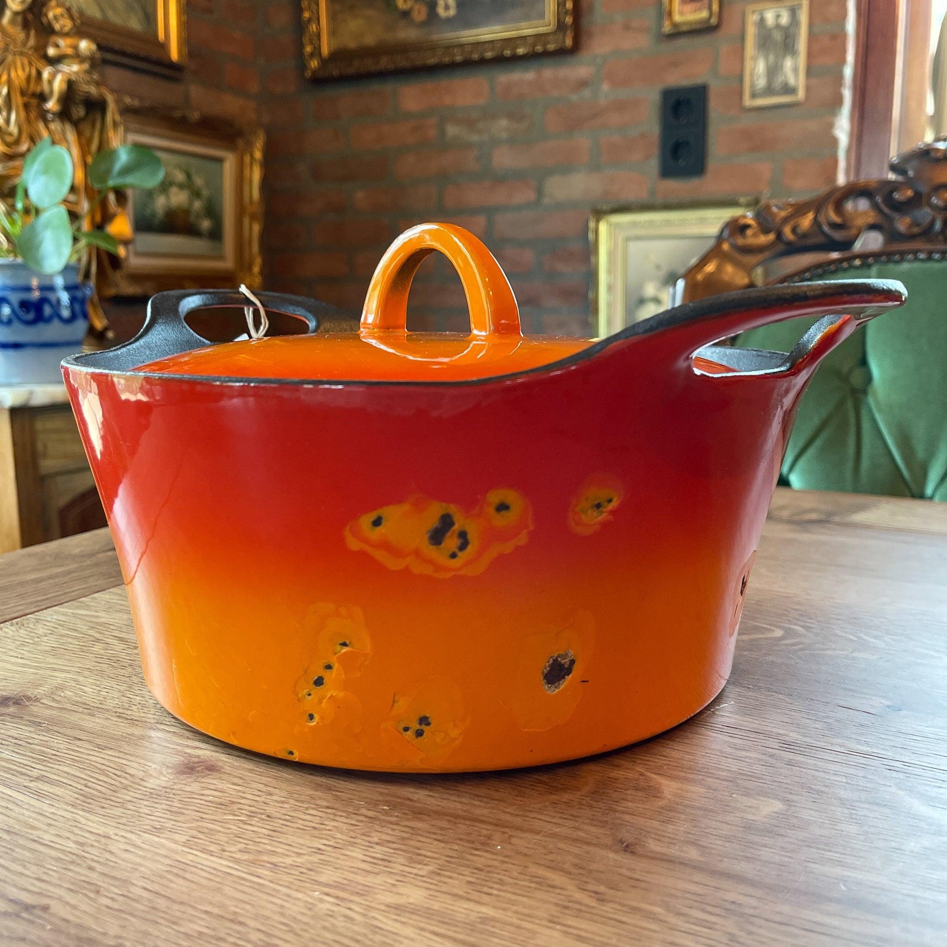 Gietijzeren geëmailleerde braadpan van Hackman - Bamestra Curiosa