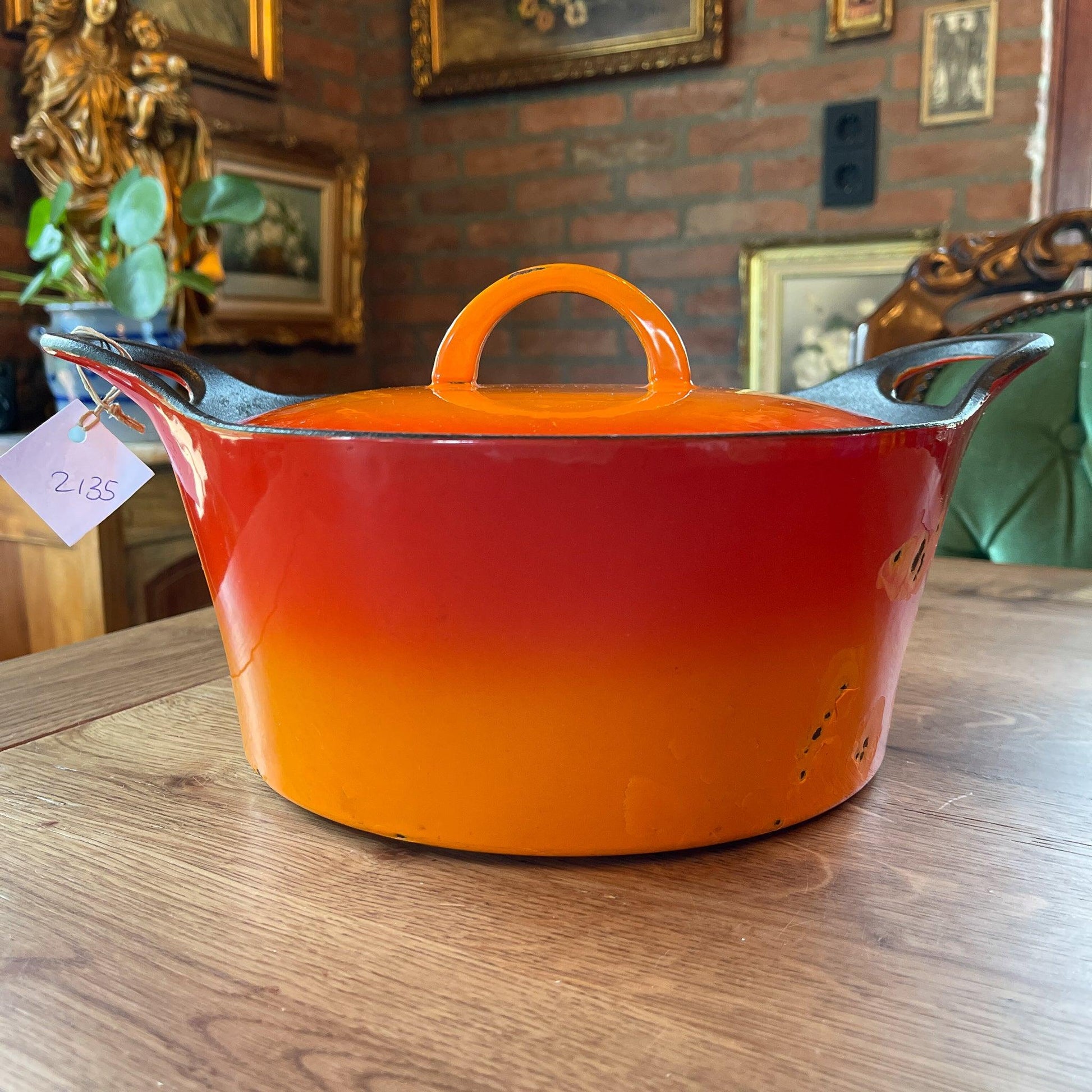 Gietijzeren geëmailleerde braadpan van Hackman - Bamestra Curiosa