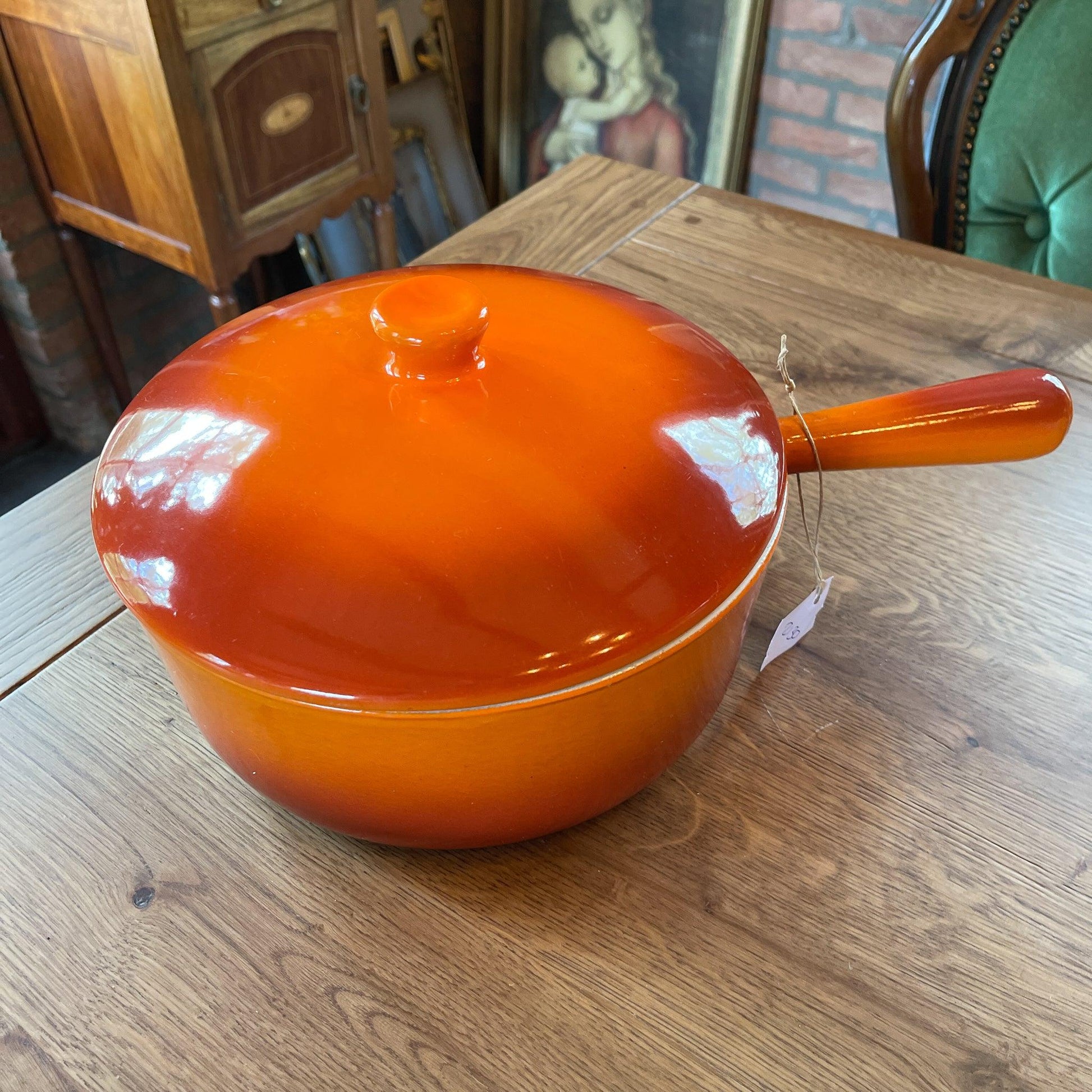 Gietijzeren steelpan met emaille deksel - Bamestra Curiosa