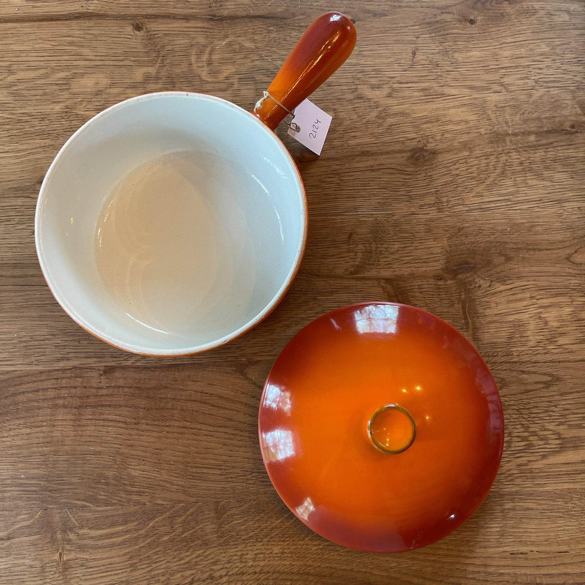Gietijzeren steelpan met emaille deksel - Bamestra Curiosa