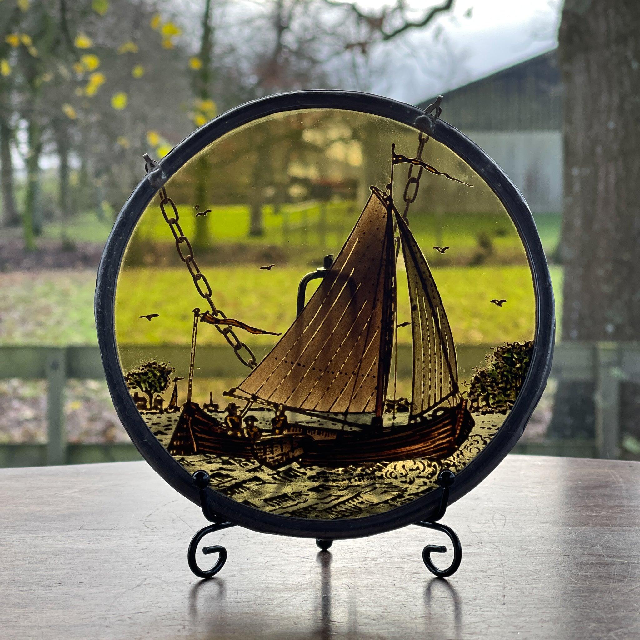 Glas in lood raamhanger Schip - The Collectionist