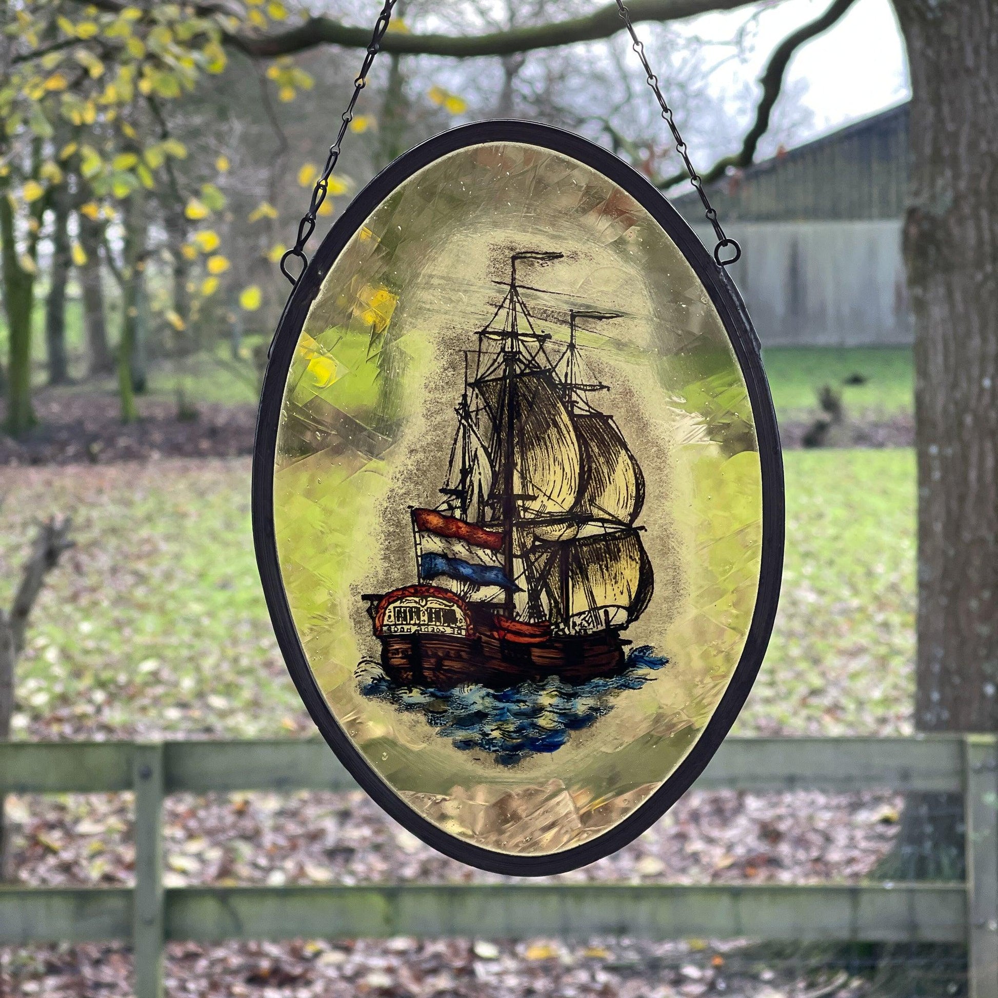 Glas in lood raamhanger Schip de Goede Hoop - Bamestra Curiosa