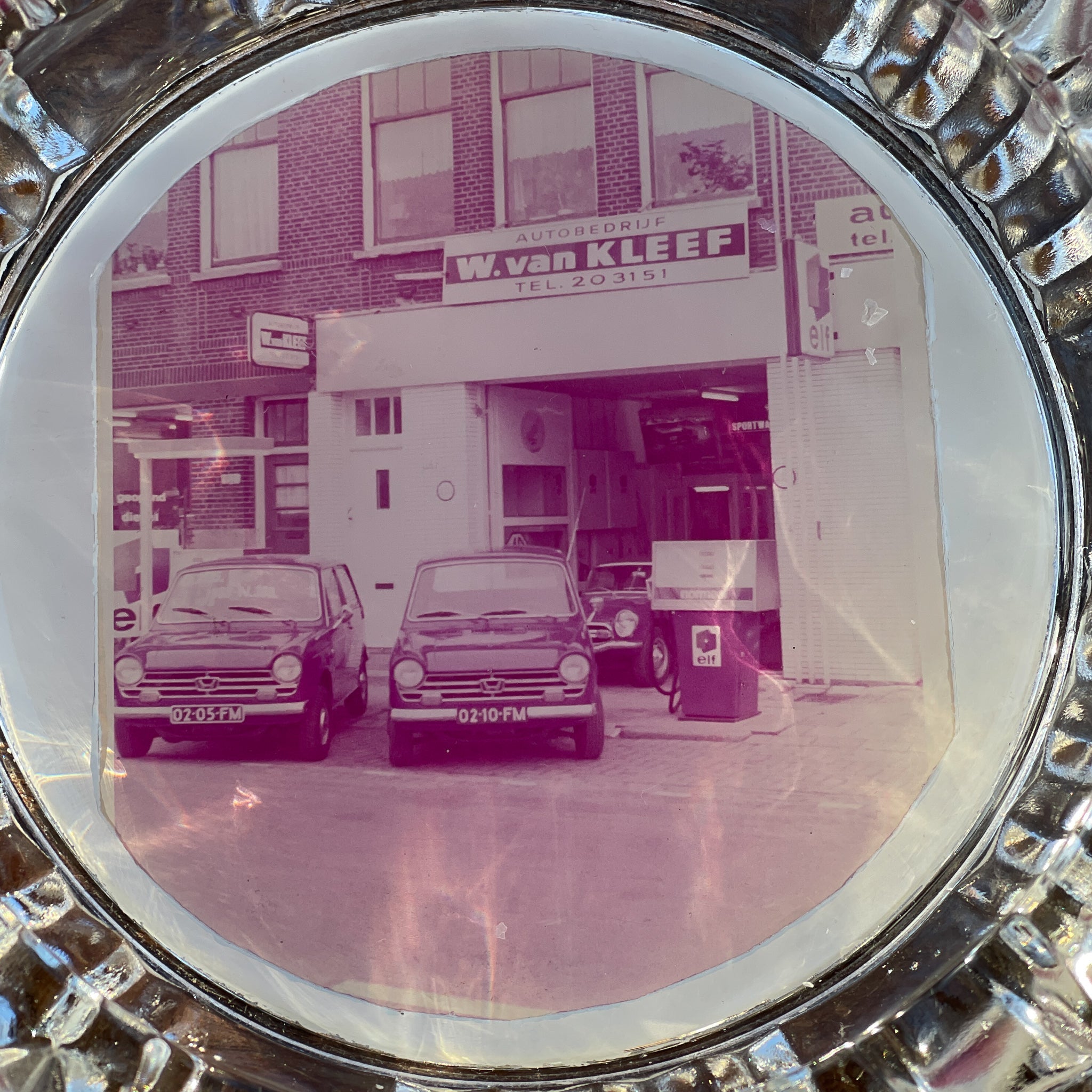 Glazen asbak Autobedrijf W. van Kleef - The Collectionist